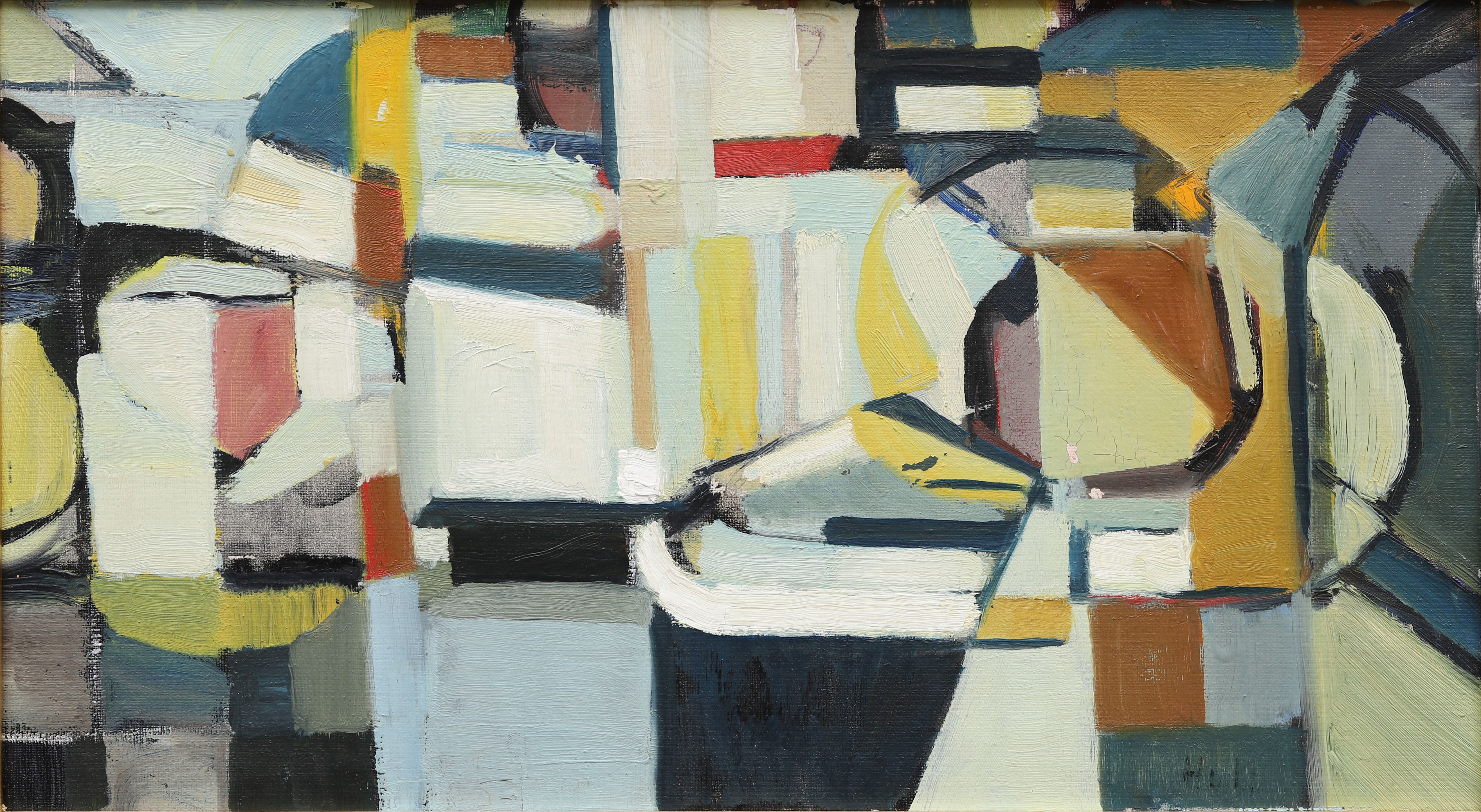 TORSTEN HULT. Olja på pannå, signerad. 1950-tal.