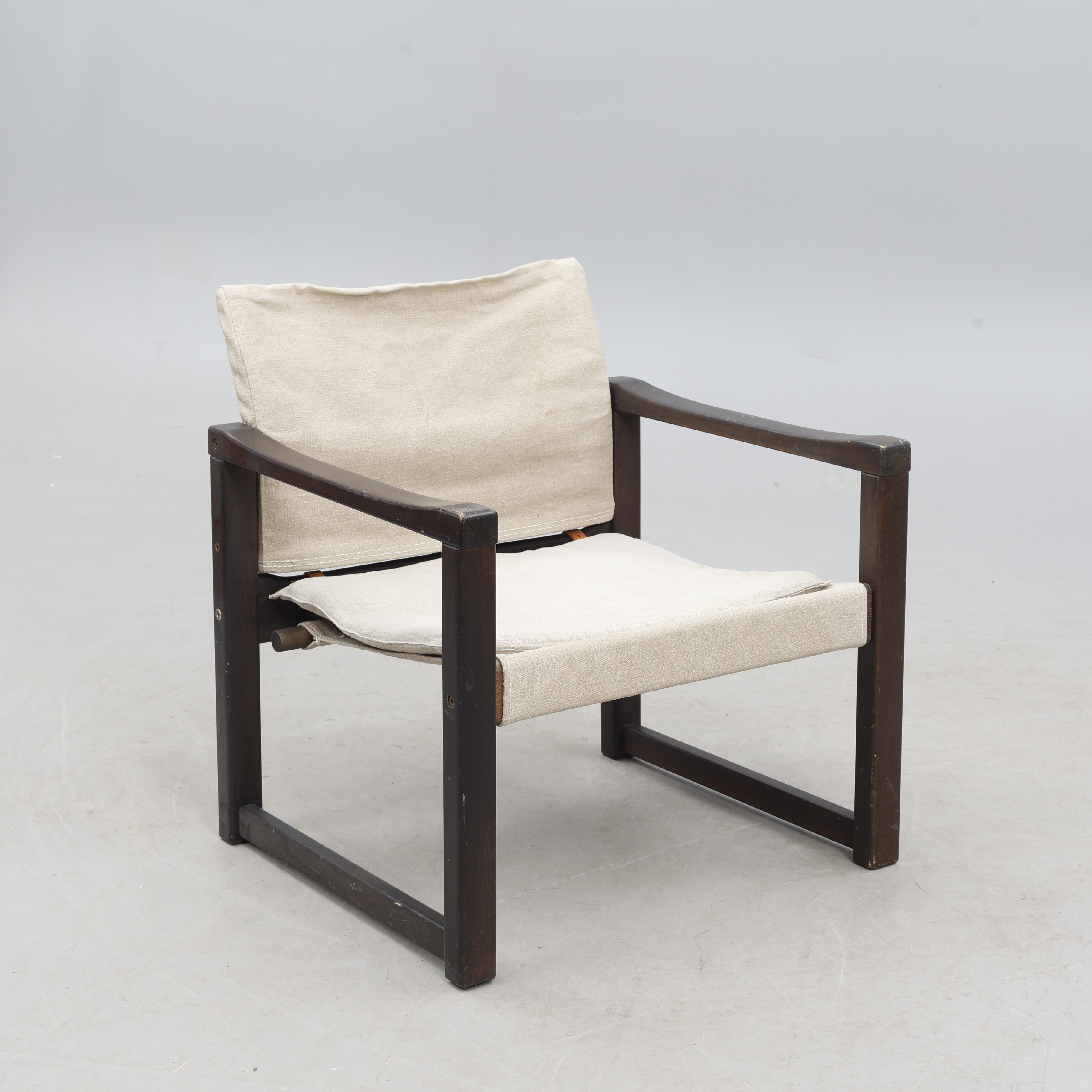 KARIN MOBRING. FÅTÖLJ, " Diana ", betsad furu, Ikea, 1970-tal.