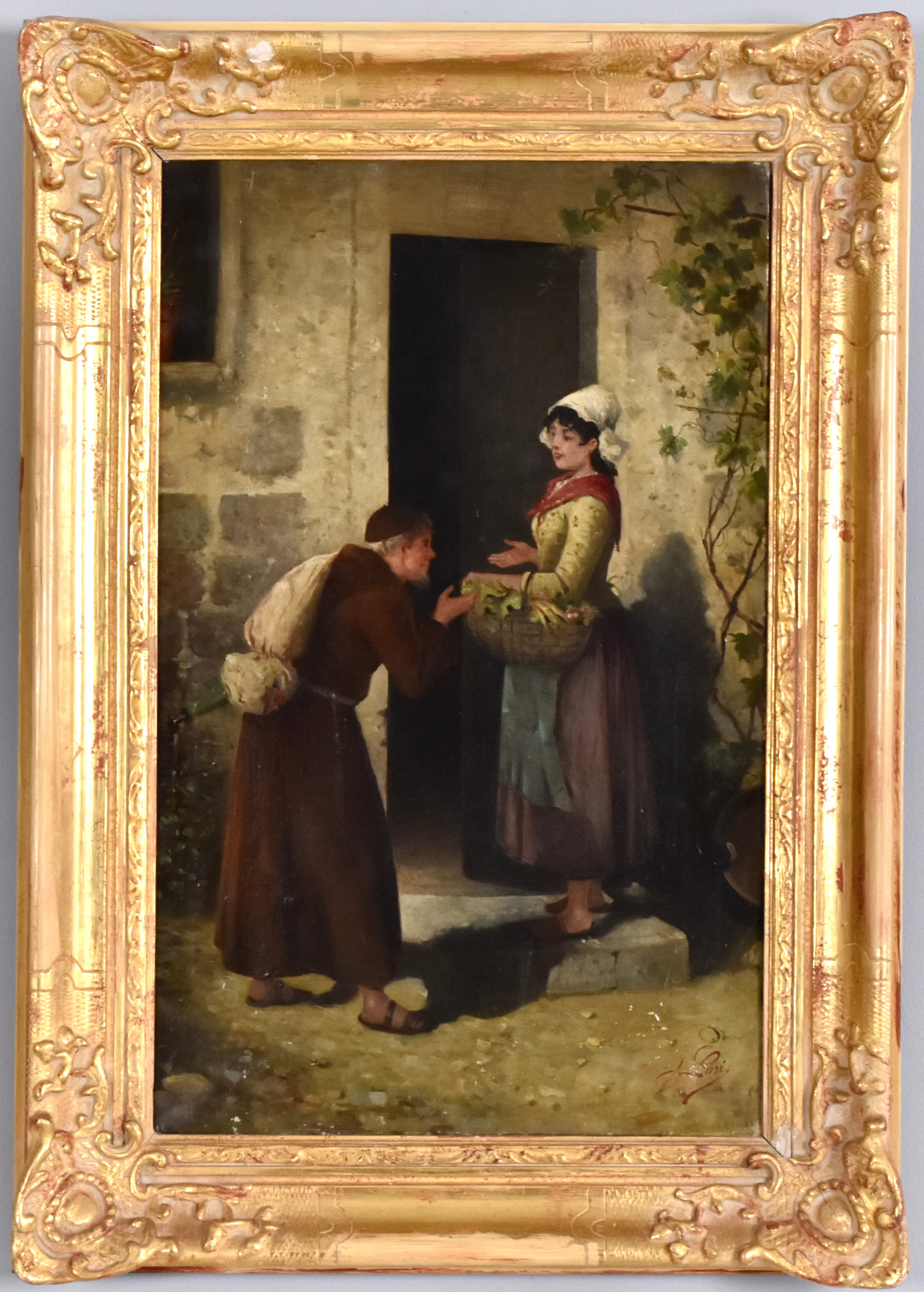 OIDENTIFIERAD KONSTNÄR. Olja på duk, 1800-tal.