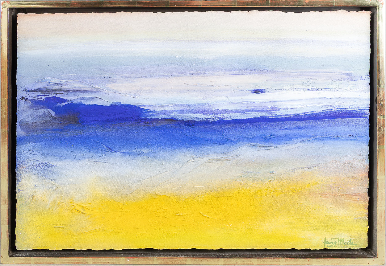 JANE MORTEN (DANMARK, FÖDD 1959). Komposition, blandteknik på papper.