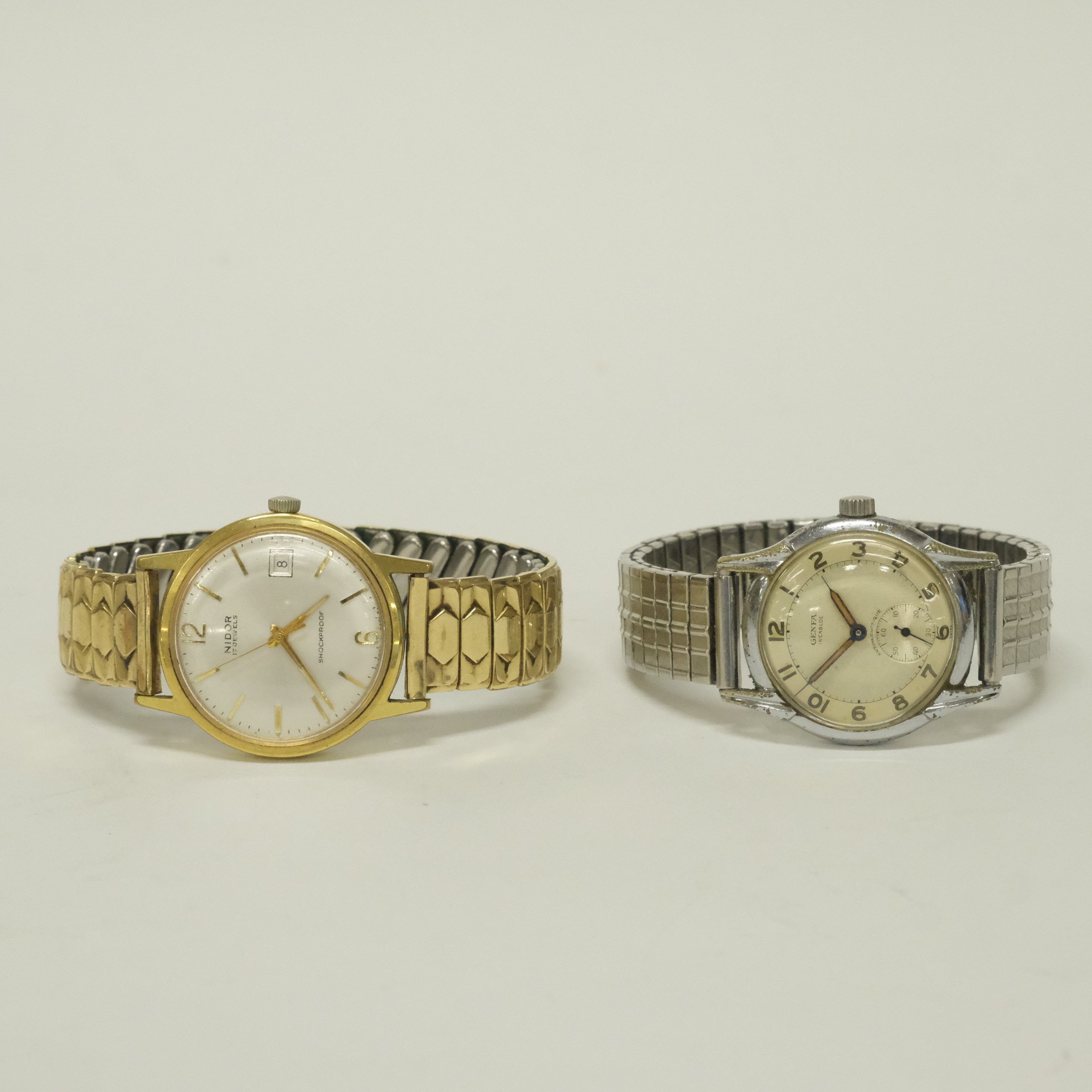 ARMBANDSUR, GENFA OCH NIDOR, TVÅ STYCKEN.