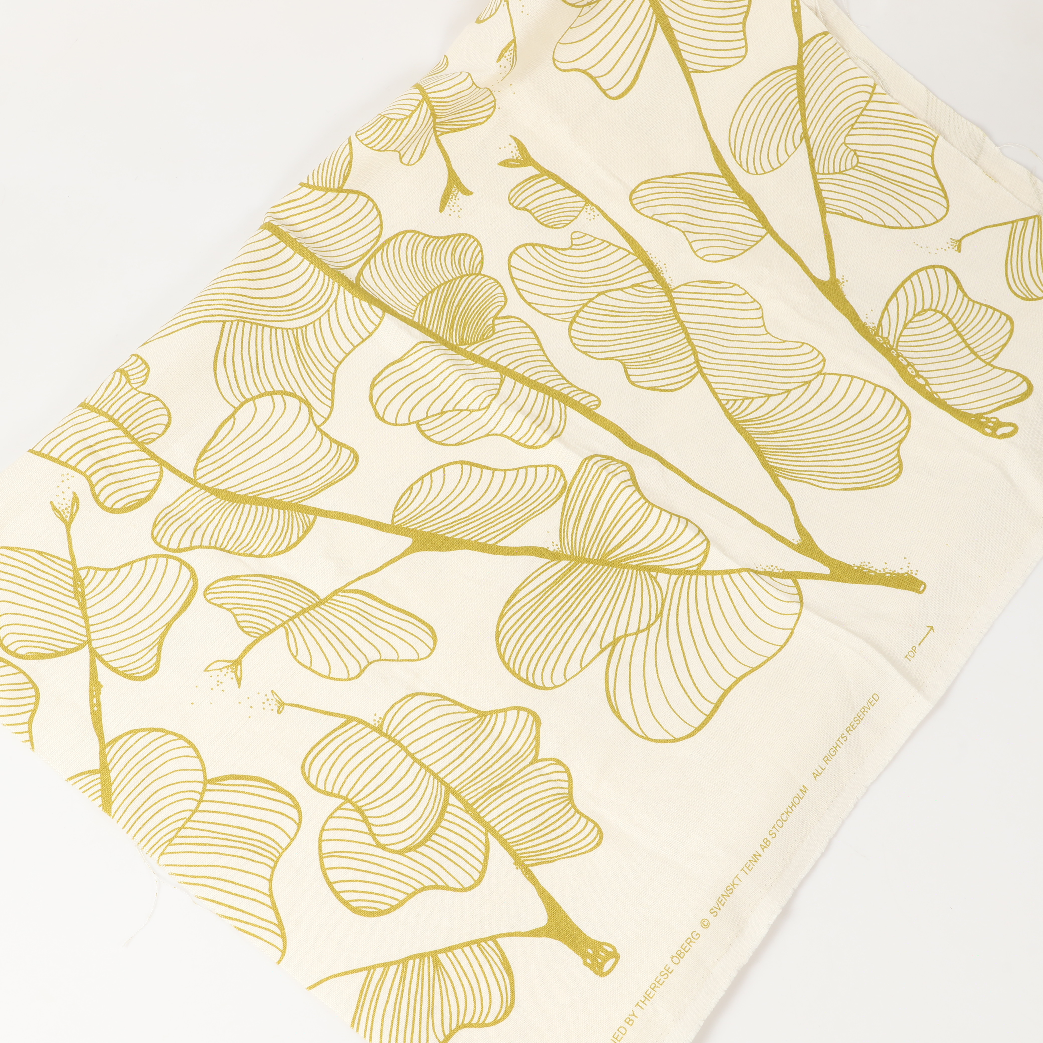 THERESE ÖBERG. Tyg, linneväv, Firma Svenskt Tenn AB, Stockholm.