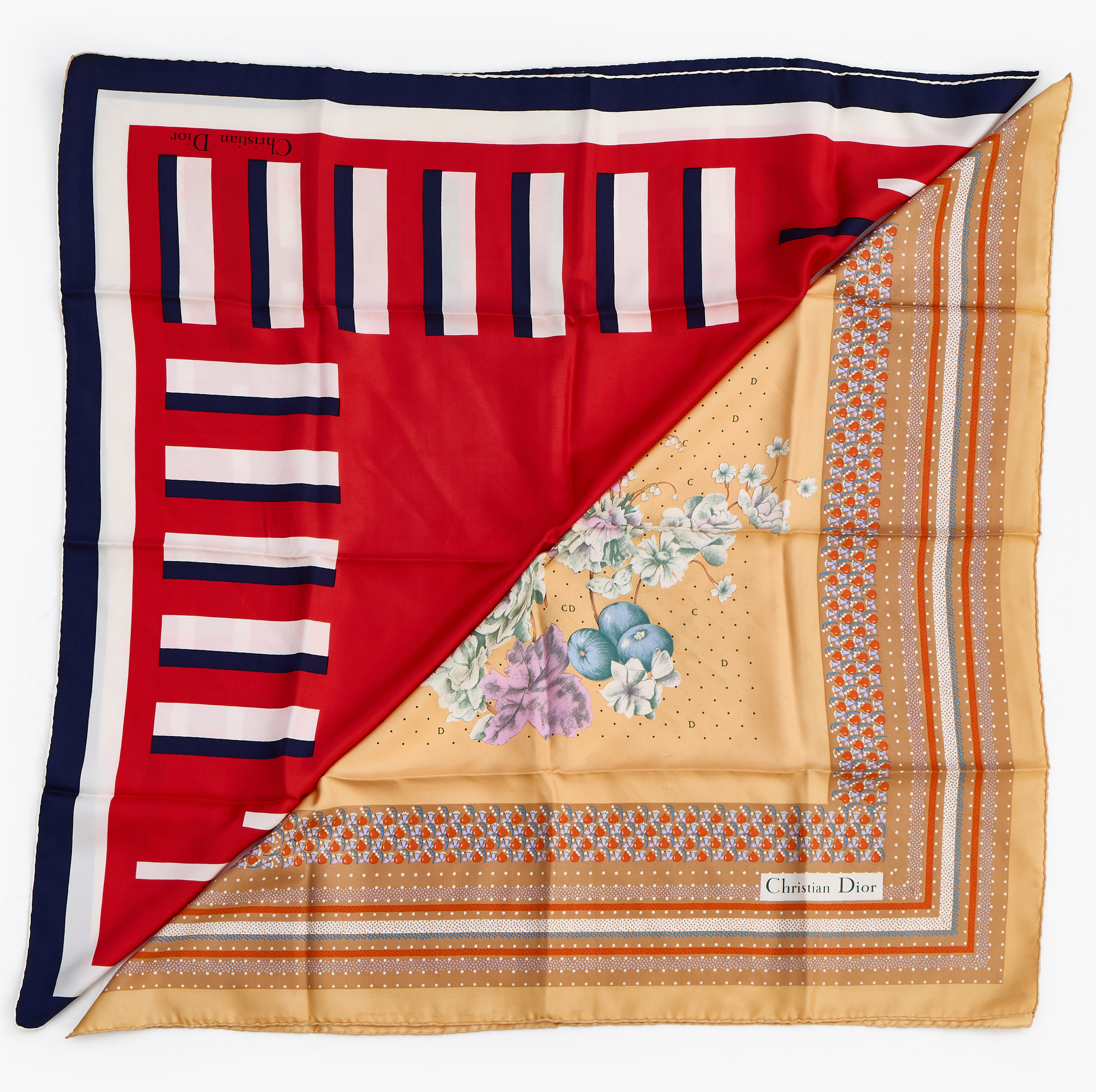 CHRISTIAN DIOR, scarves, 2 st.