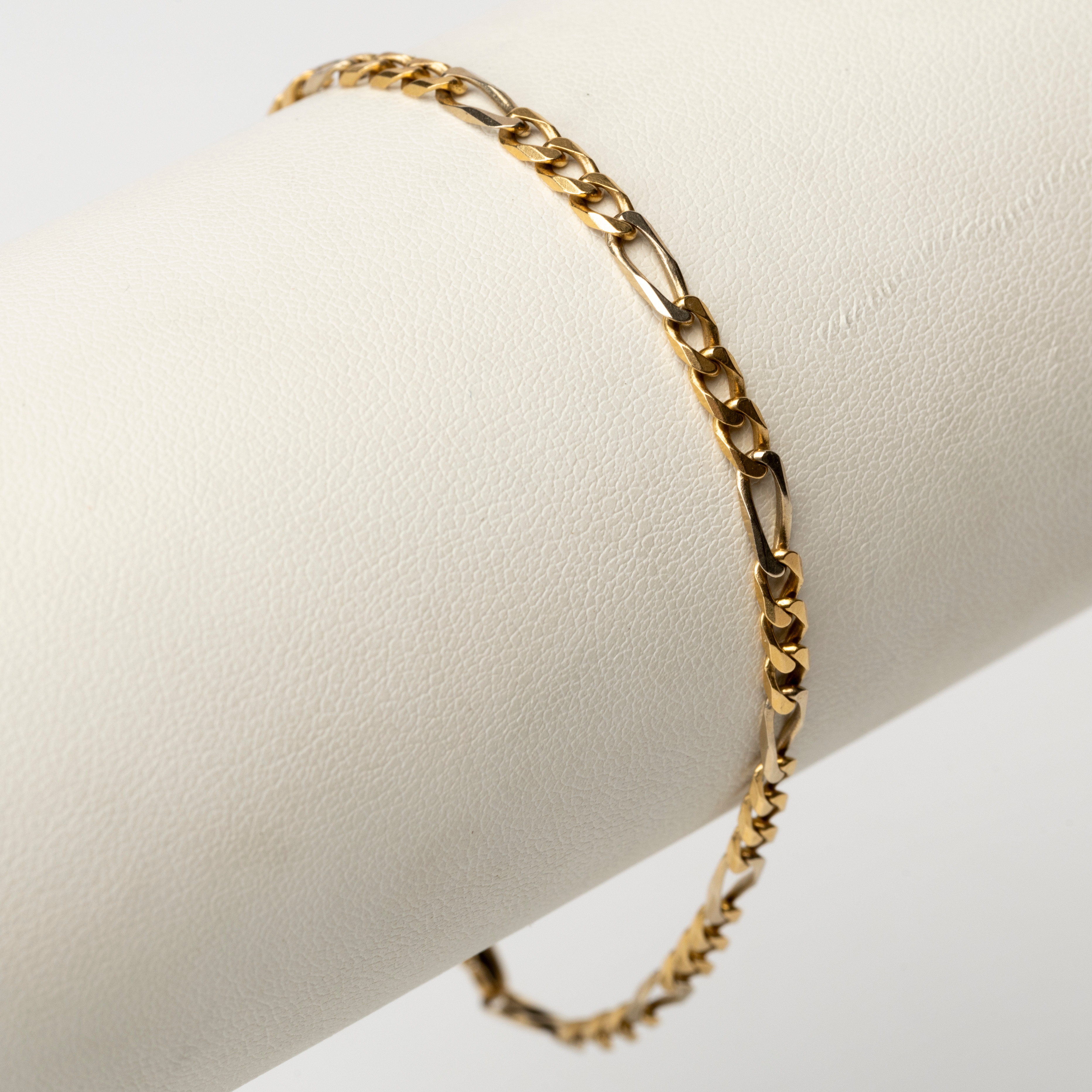 ARMBAND, 18K guld/vitguld, figarolänk, Italien.