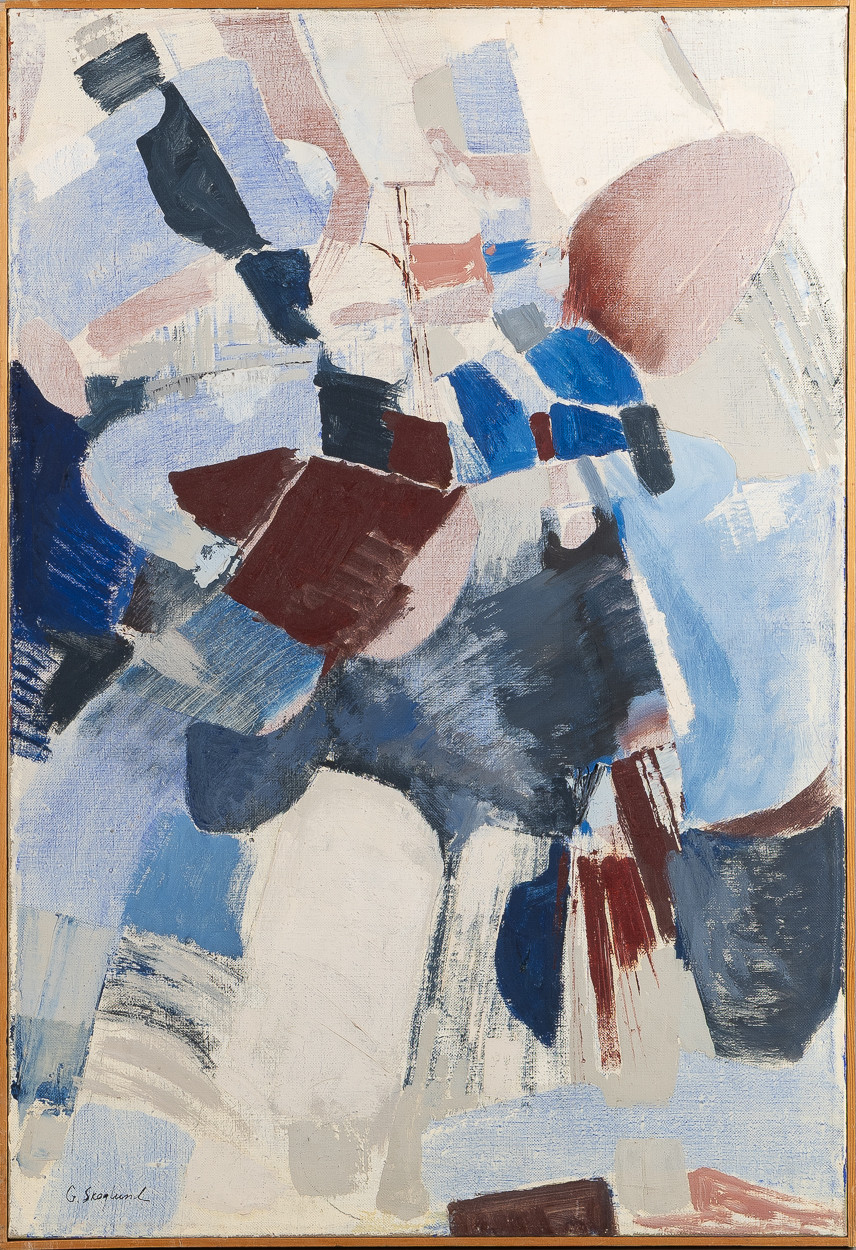 GUSTAF SKOGLUND (1923-2003). "Schakt", olja på duk, signerad och daterad 1962.