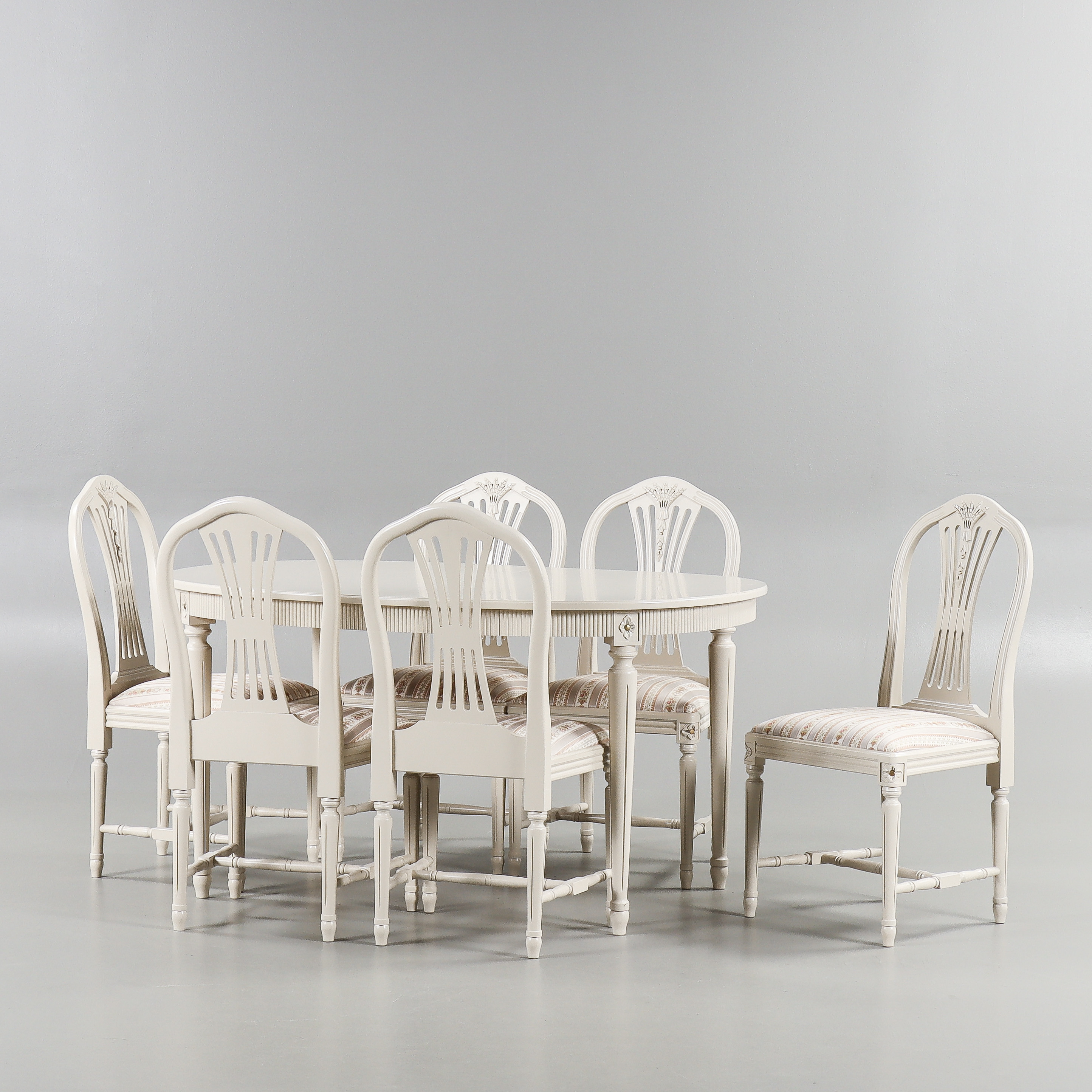 MATSALSMÖBEL Gustaviansk stil, Möbelboning i Tibro, 1995.