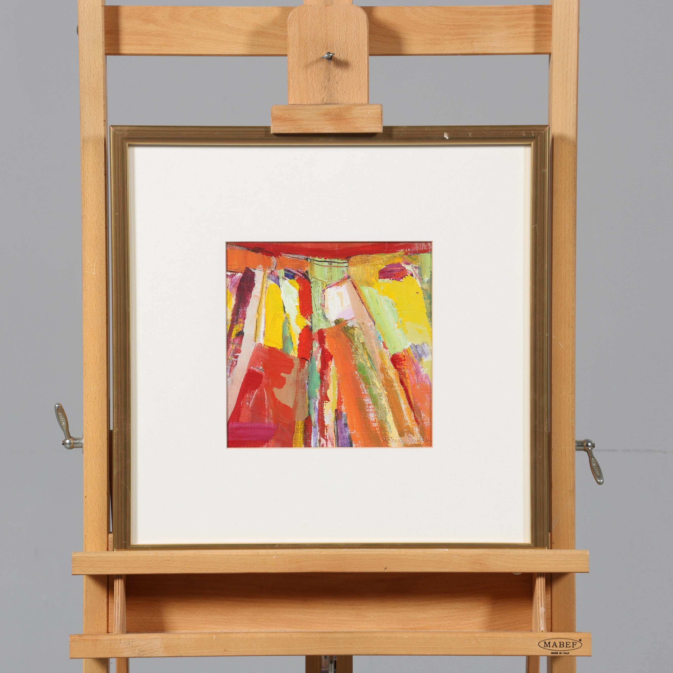 HELENA DEUBLER. AKRYLMÅLNING, "Berg" signerad.