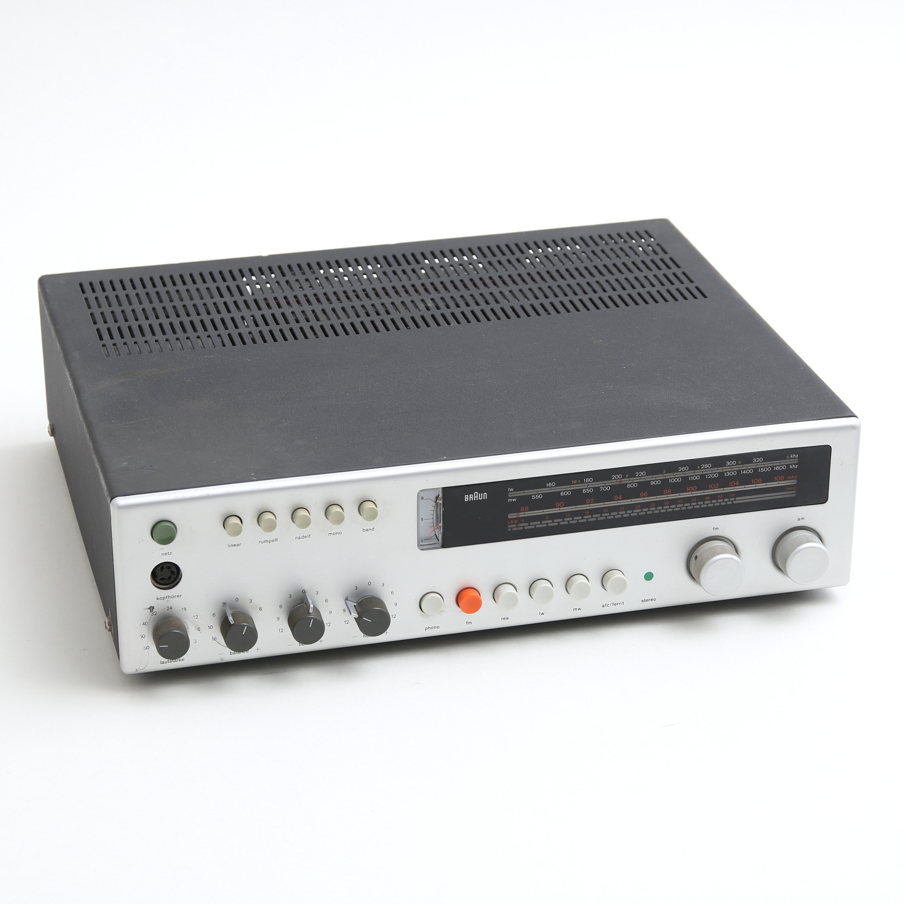 DIETER RAMS, HiFi-stereo tuner-förstärkare, Regie 500, Braun 1970-tal.