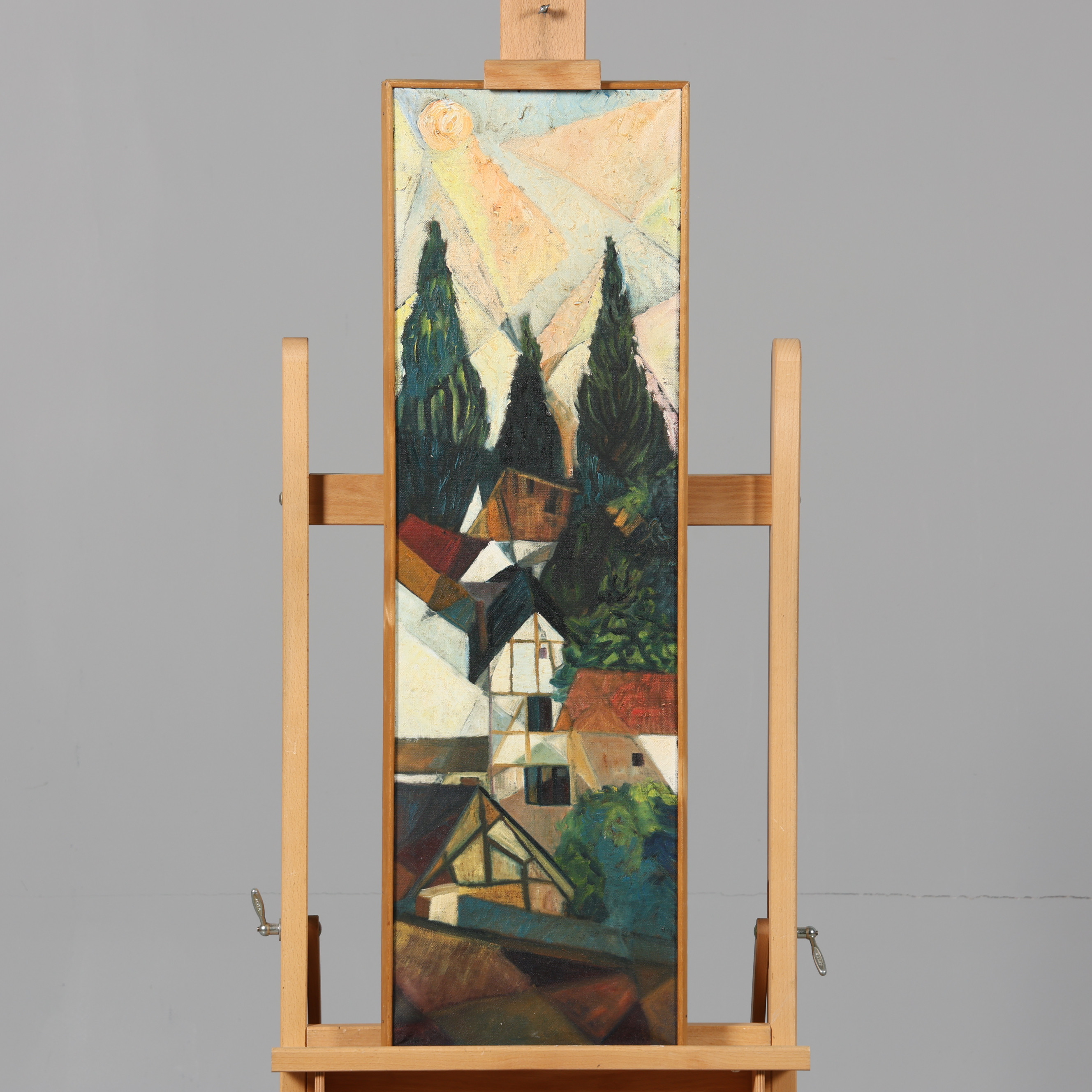 KJELL LINDBERG. OLJA PÅ DUK, Signerad a tergo.