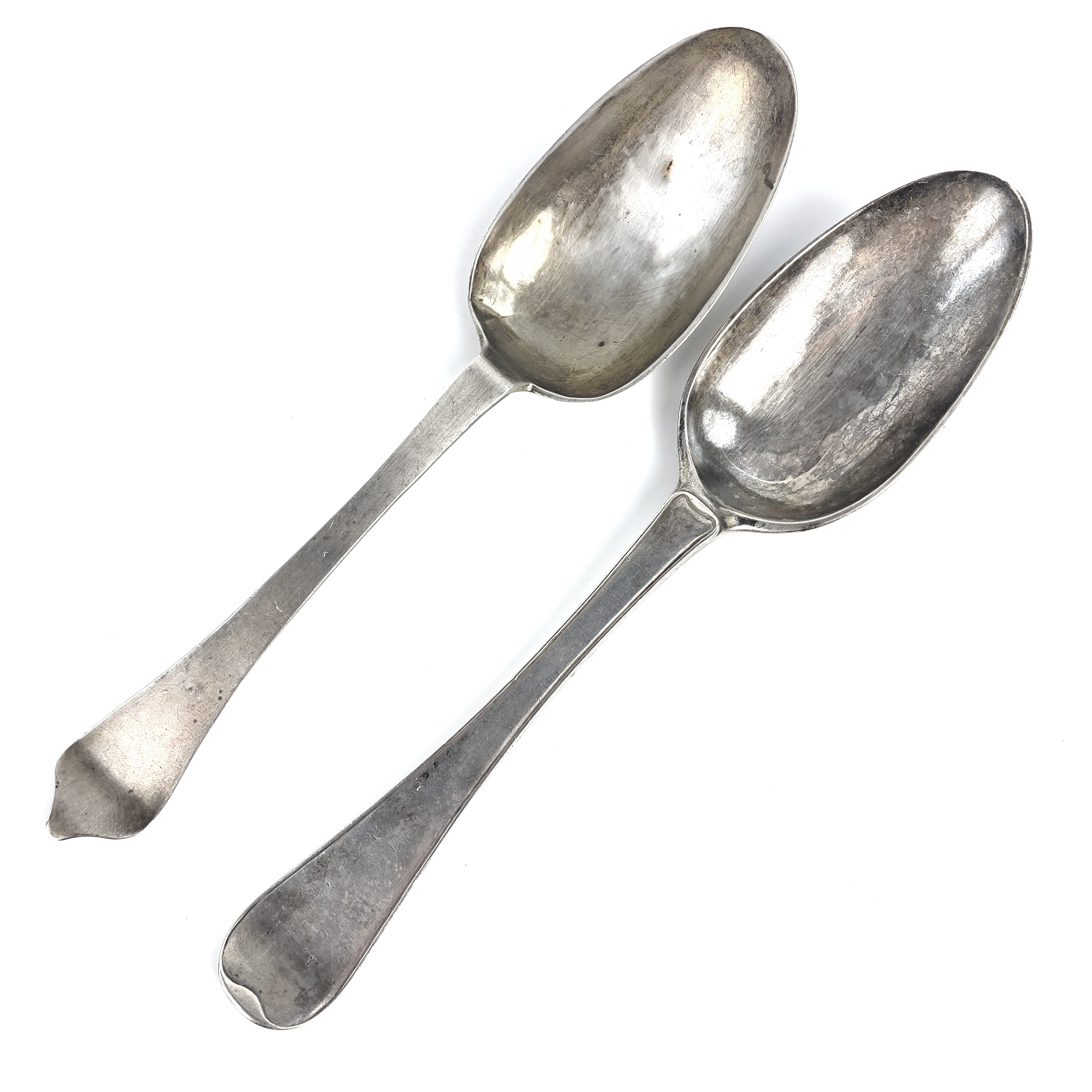 SKEDAR, 2 st, silver, Ferdinand Sehl den yngste (verksam 1756-1780) Stockholm, 1760 samt Carl Klingwall (1761-1789), Västerås, 1771.