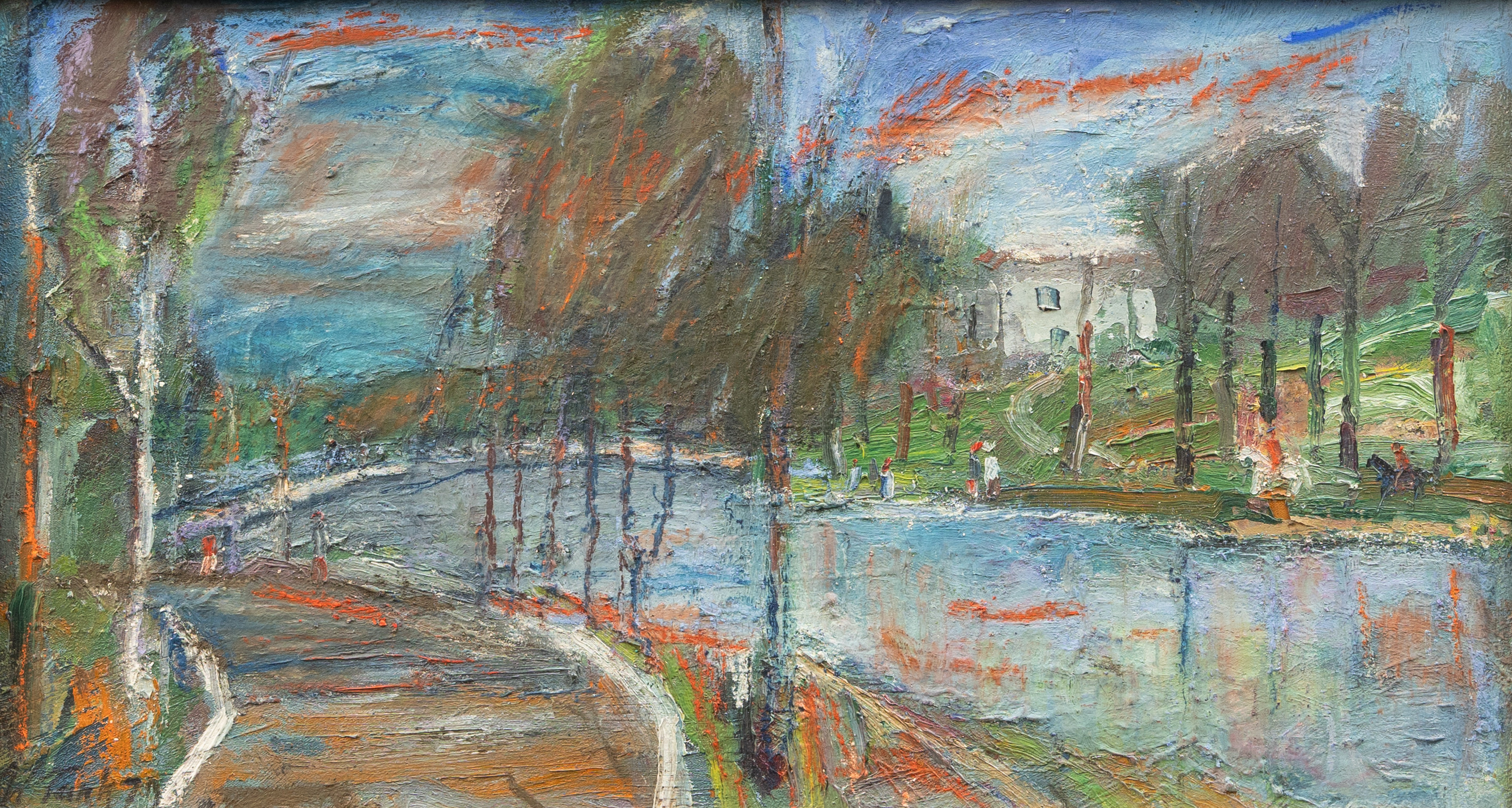 WOLDEMAR TANK (ESTLAND/SVERIGE 1903-1997)03. Motiv från Djurgården, olja på duk, signerad och daterad -77.