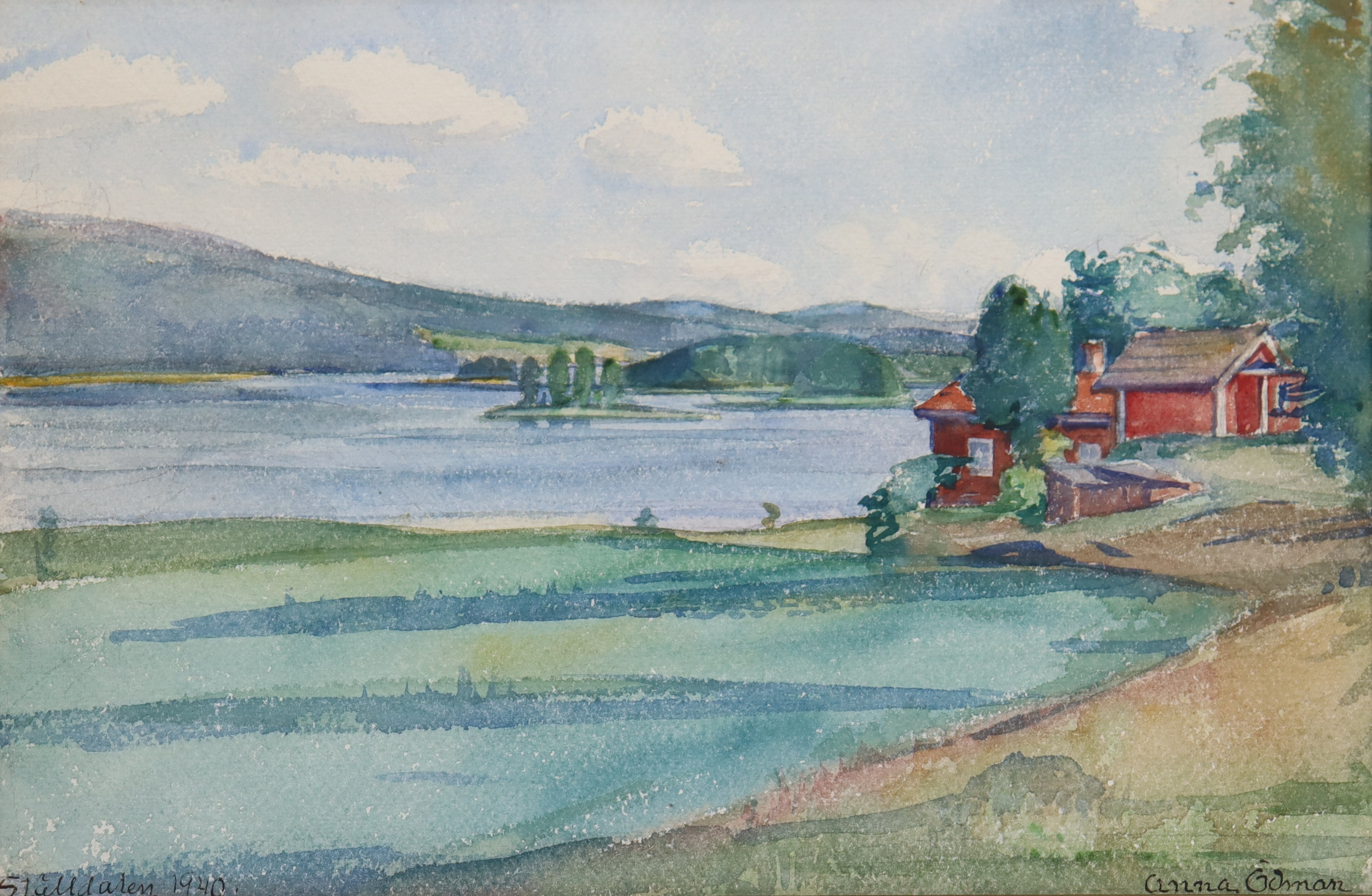 ANNA ÖDMAN. akvarell, Ställdalen, Kopparbergs Län.