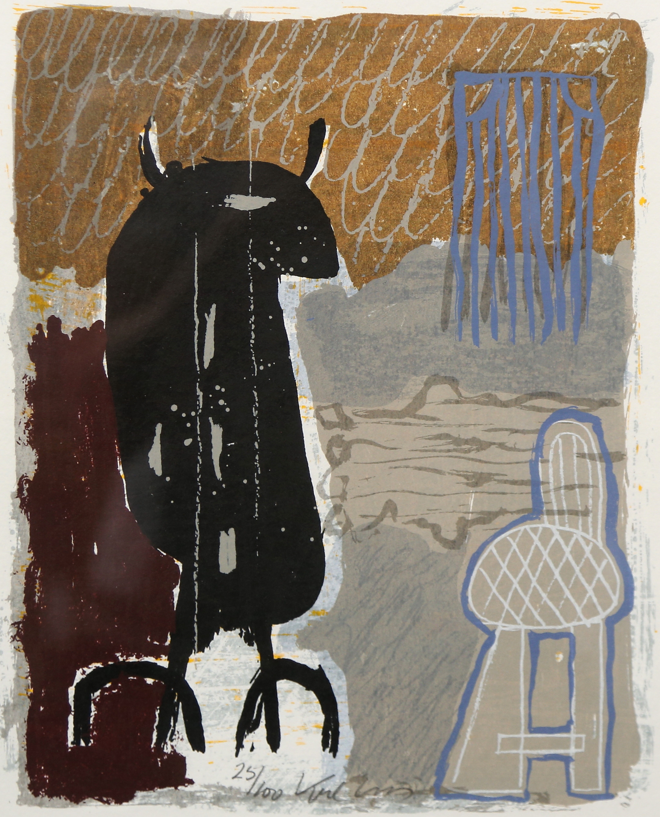 KJELL ULRICH. Färglitografi, signerad samt numrerad 25/100.