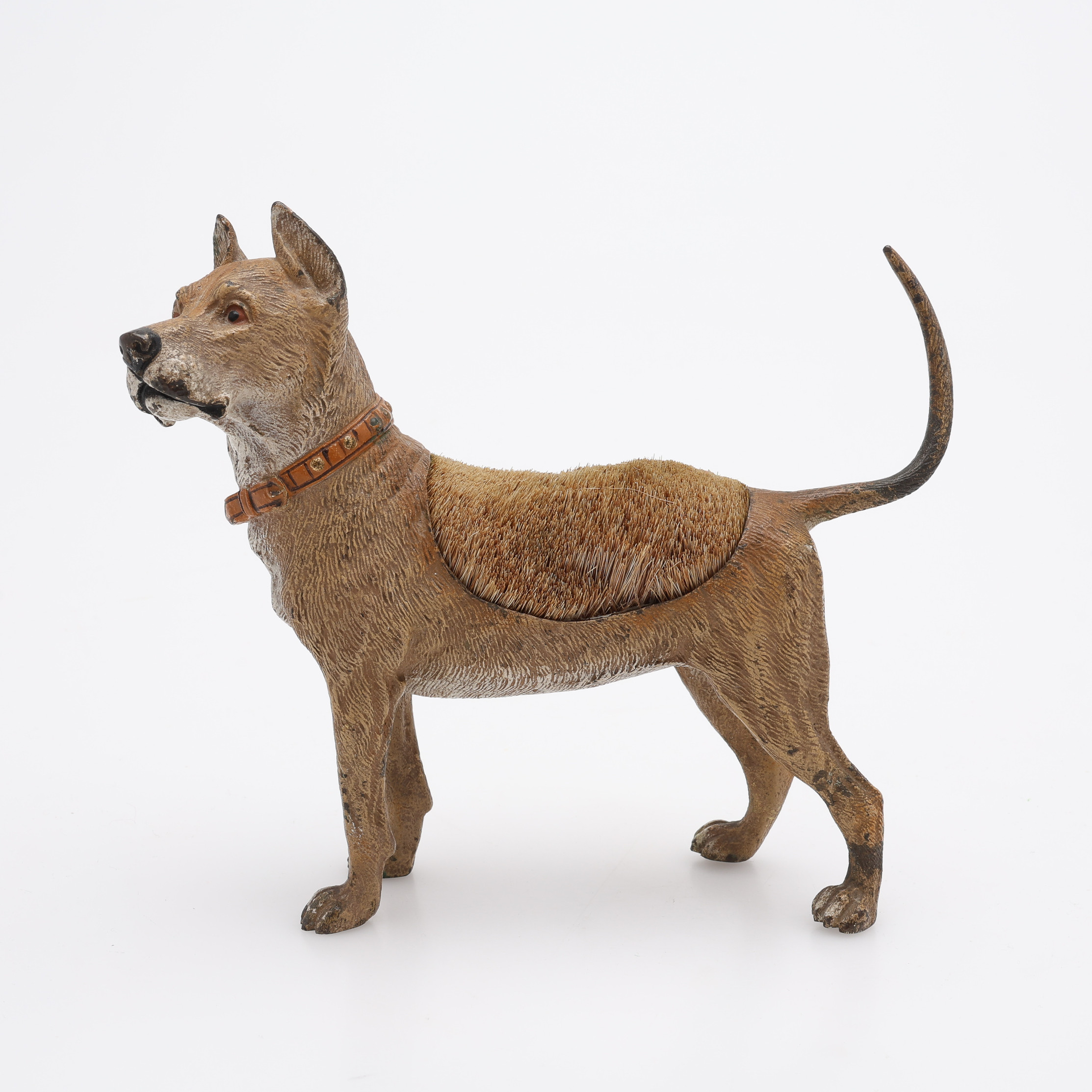 PENNTORK I FORM AV HUND, BRONS, WIEN, 1800-TALETS SLUT.