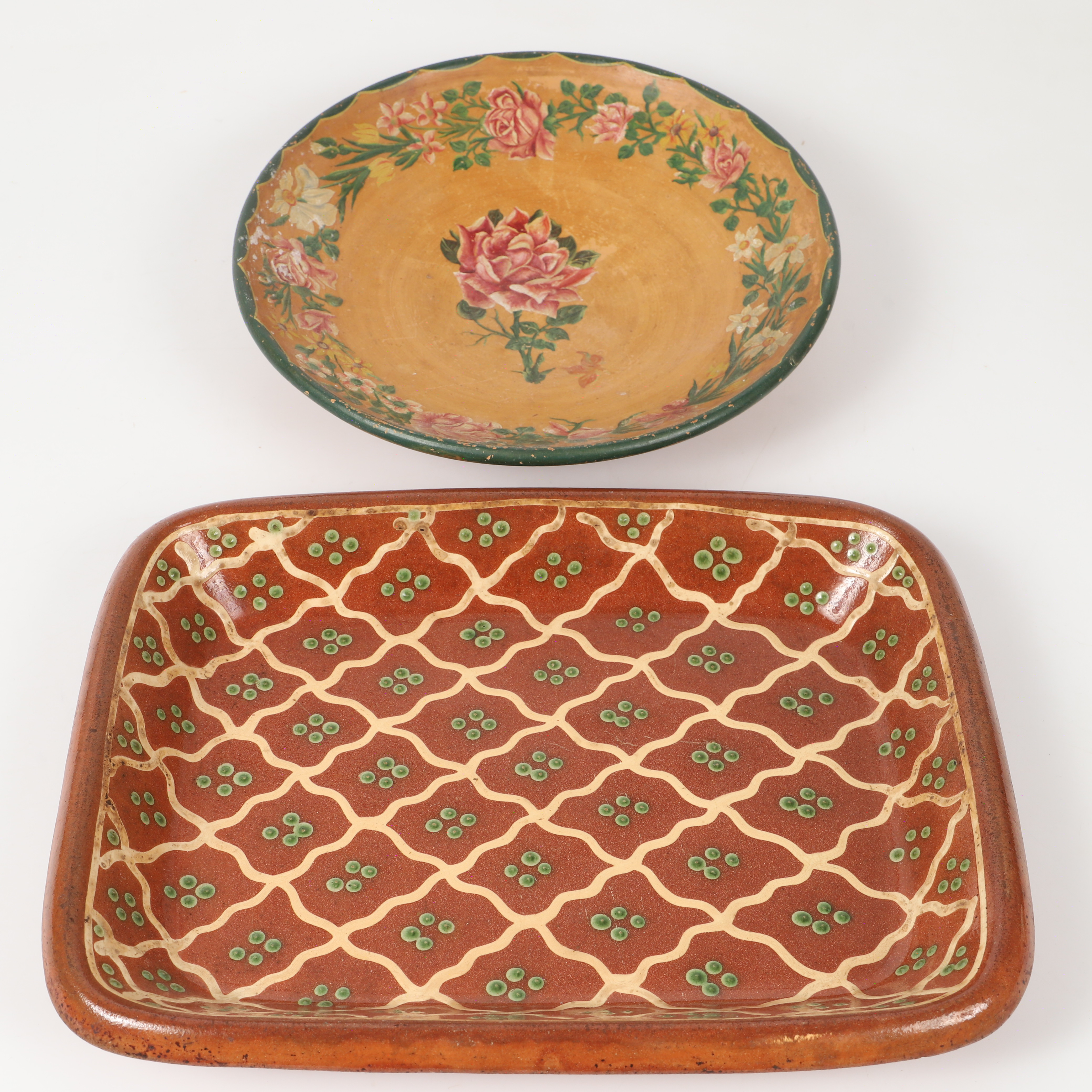 FAT SAMT SKÅL, 2 delar, glaserad/målad keramik, Andersson och Johansson, Höganäs.