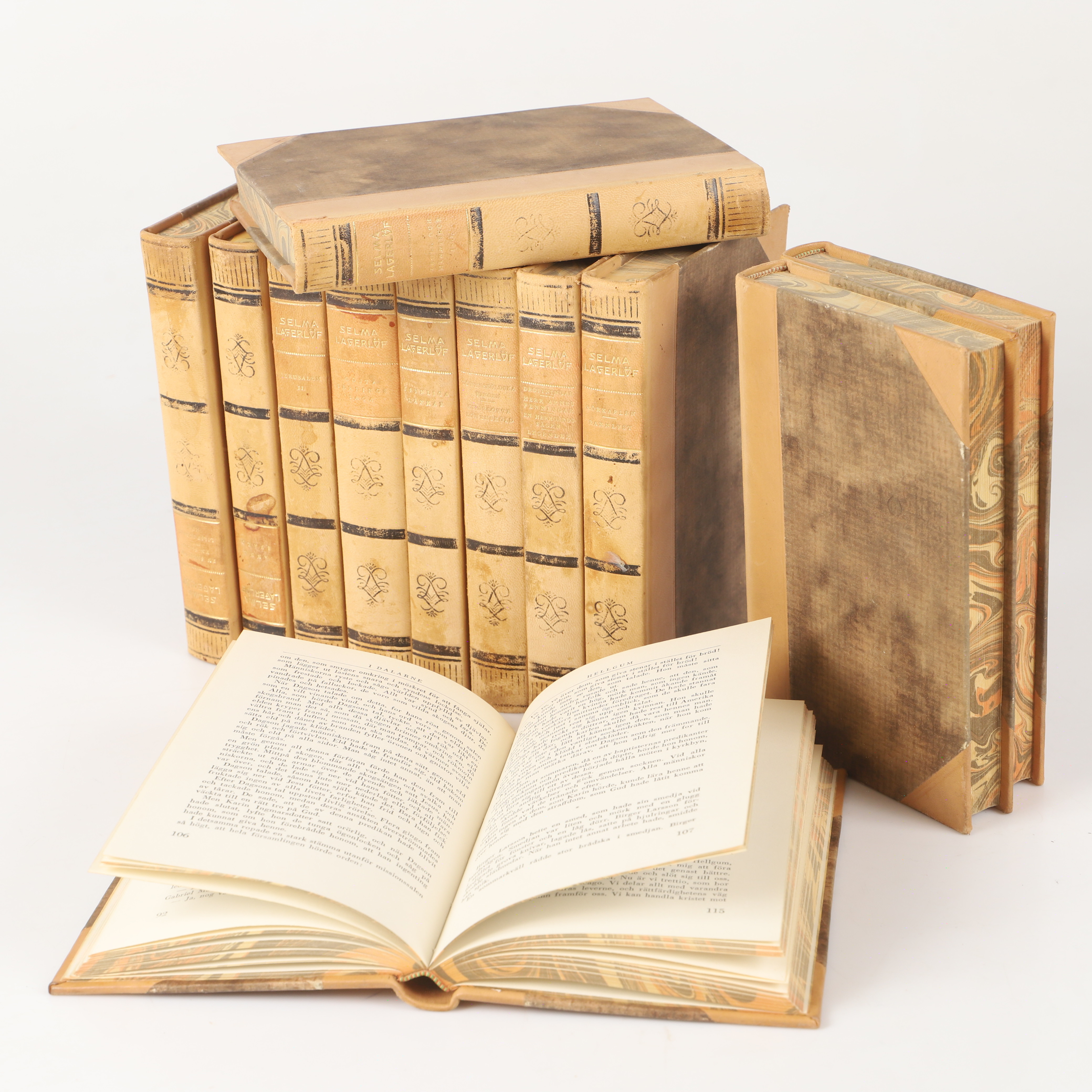 SELMA LAGERLÖF. "Skrifter", 12 band, skinklädda, 1933.