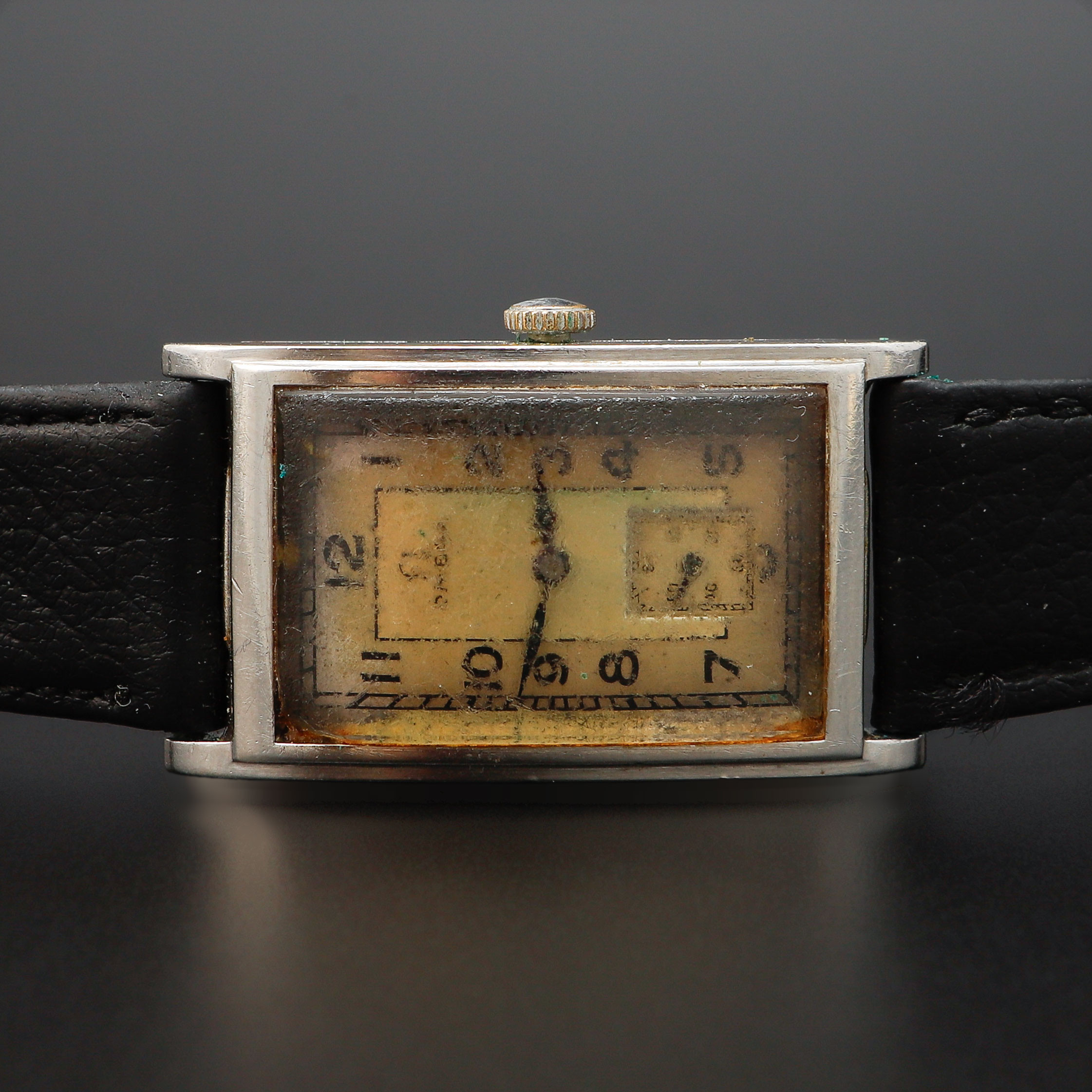 ARMBANDSUR, Omega, tank, stål, manuell, 1930-tal.