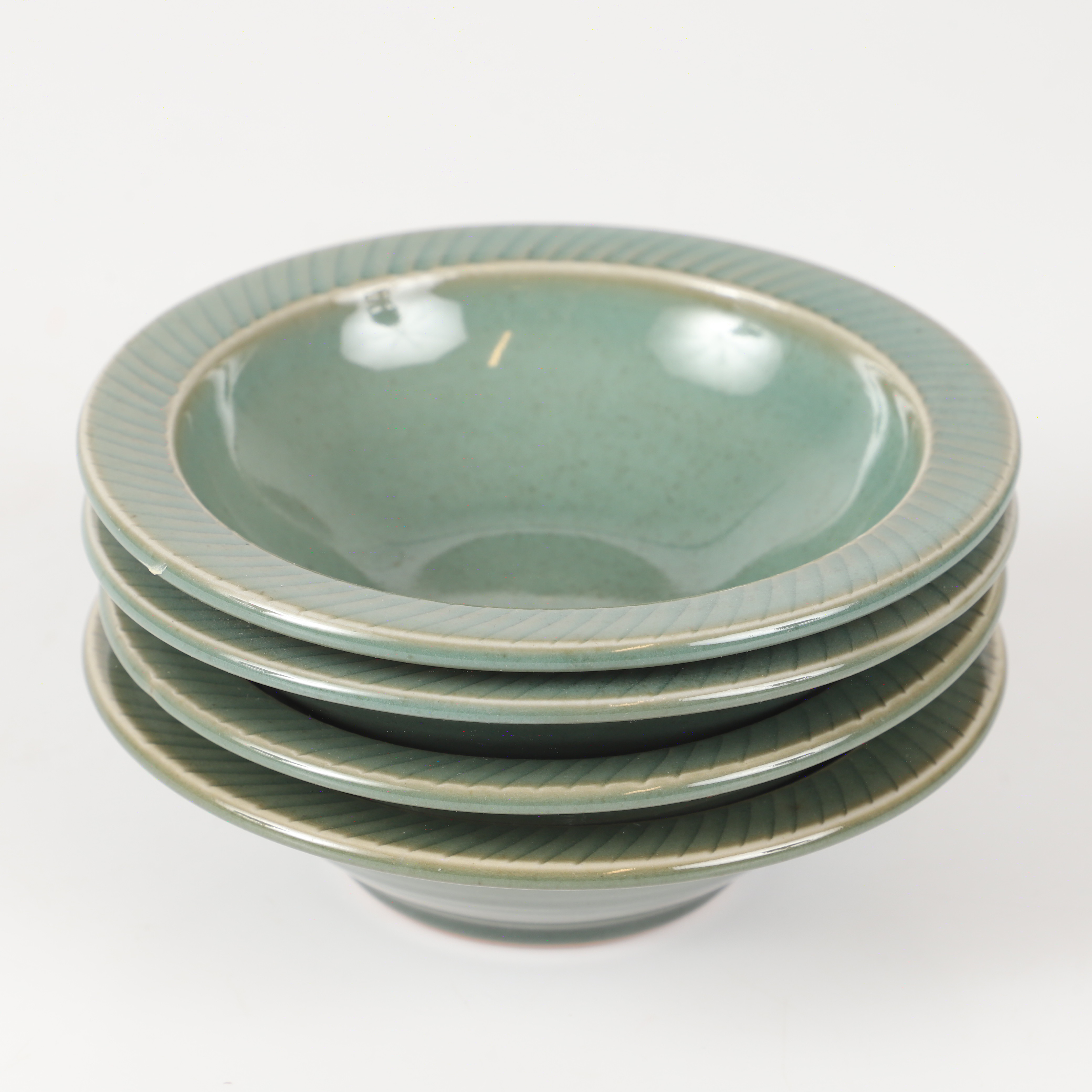 TOMAS ANAGRIUS. Skålar/tallrikar, 4 stycken, glaserat stengods, signerade.