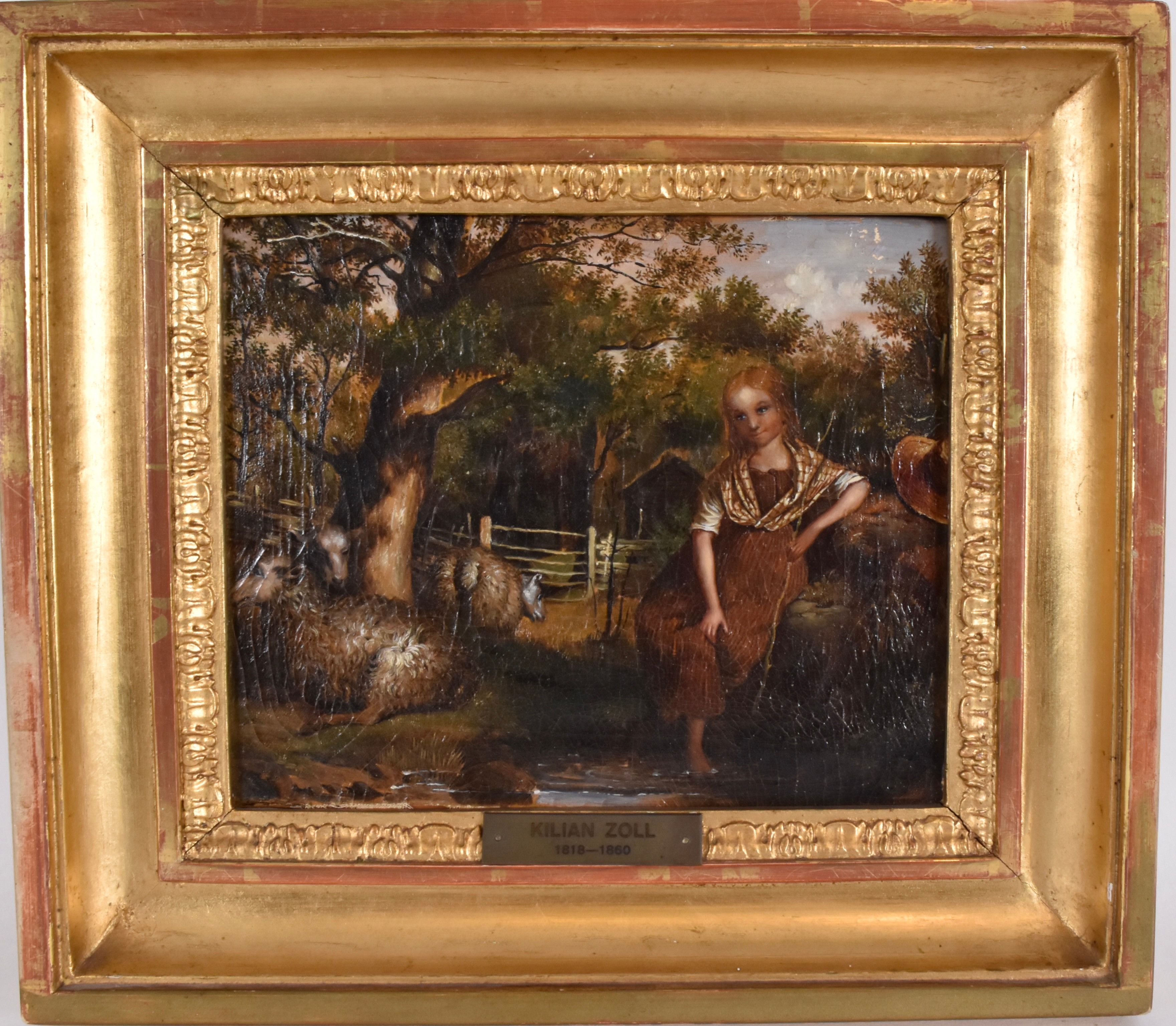 KILIAN  ZOLL. TILLSKRIVEN. Olja på pannå.