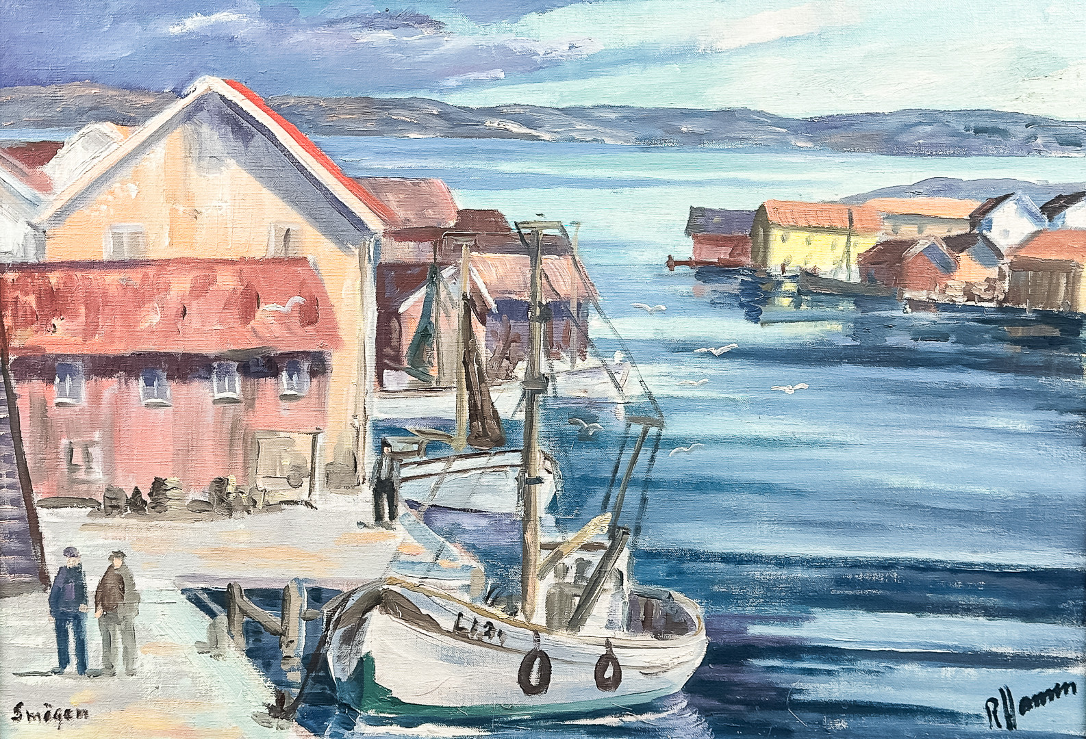 Oidentifierad konstnär, OLJA PÅ DUK, "Smögen", Signerad.