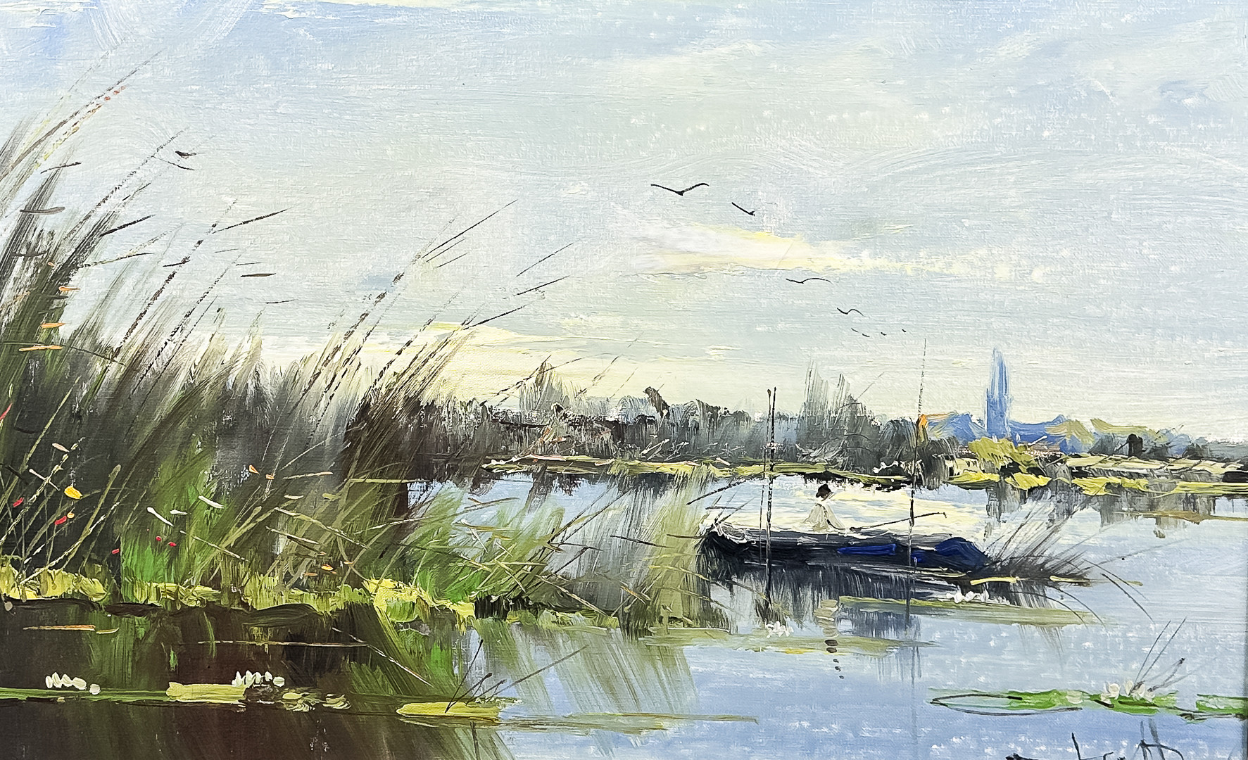 Oidentifierad konstnär, OLJA PÅ DUK, Landskapsmotiv, Signerad.