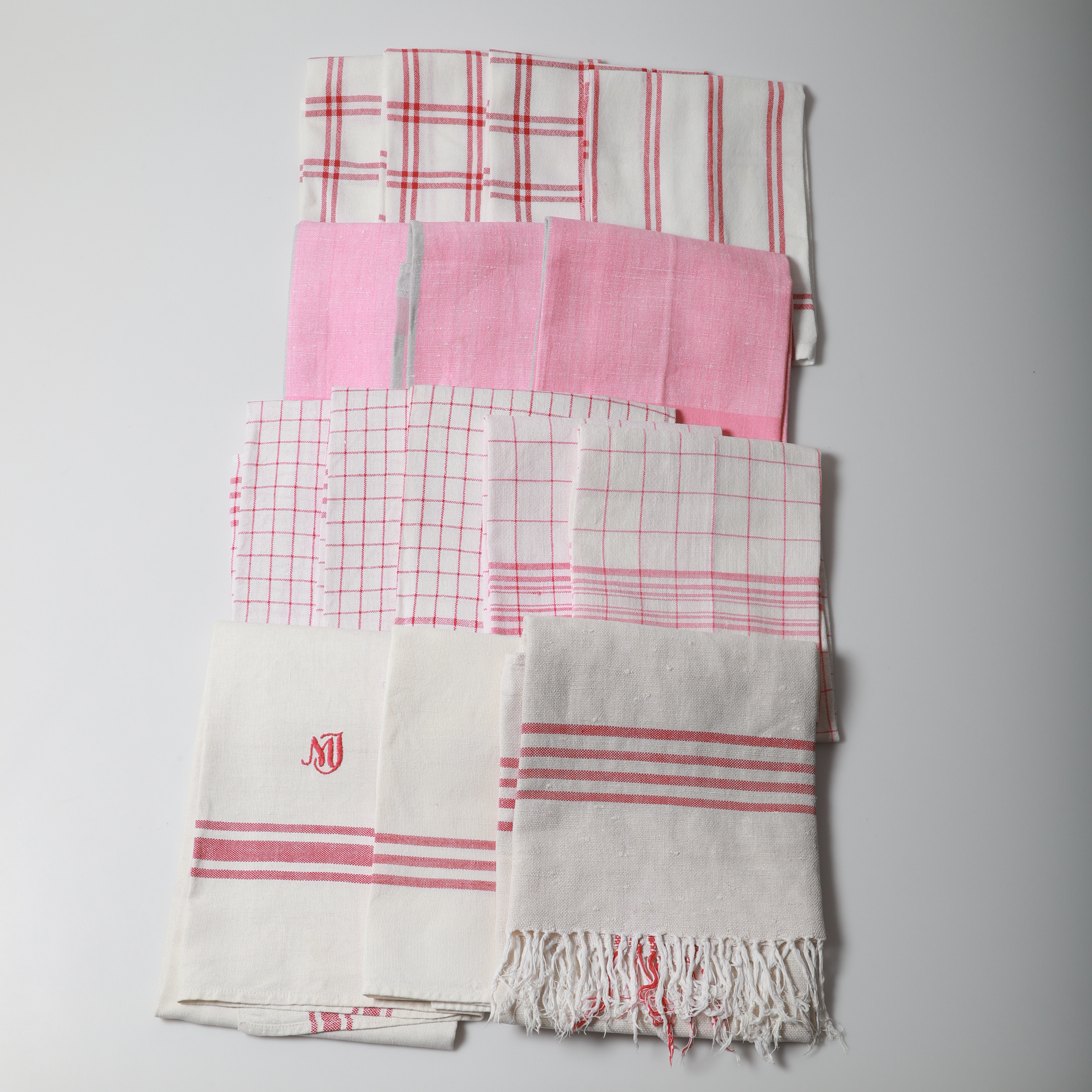 KÖKSHANDDUKAR, 14 stycken, linne, 1900-tal.