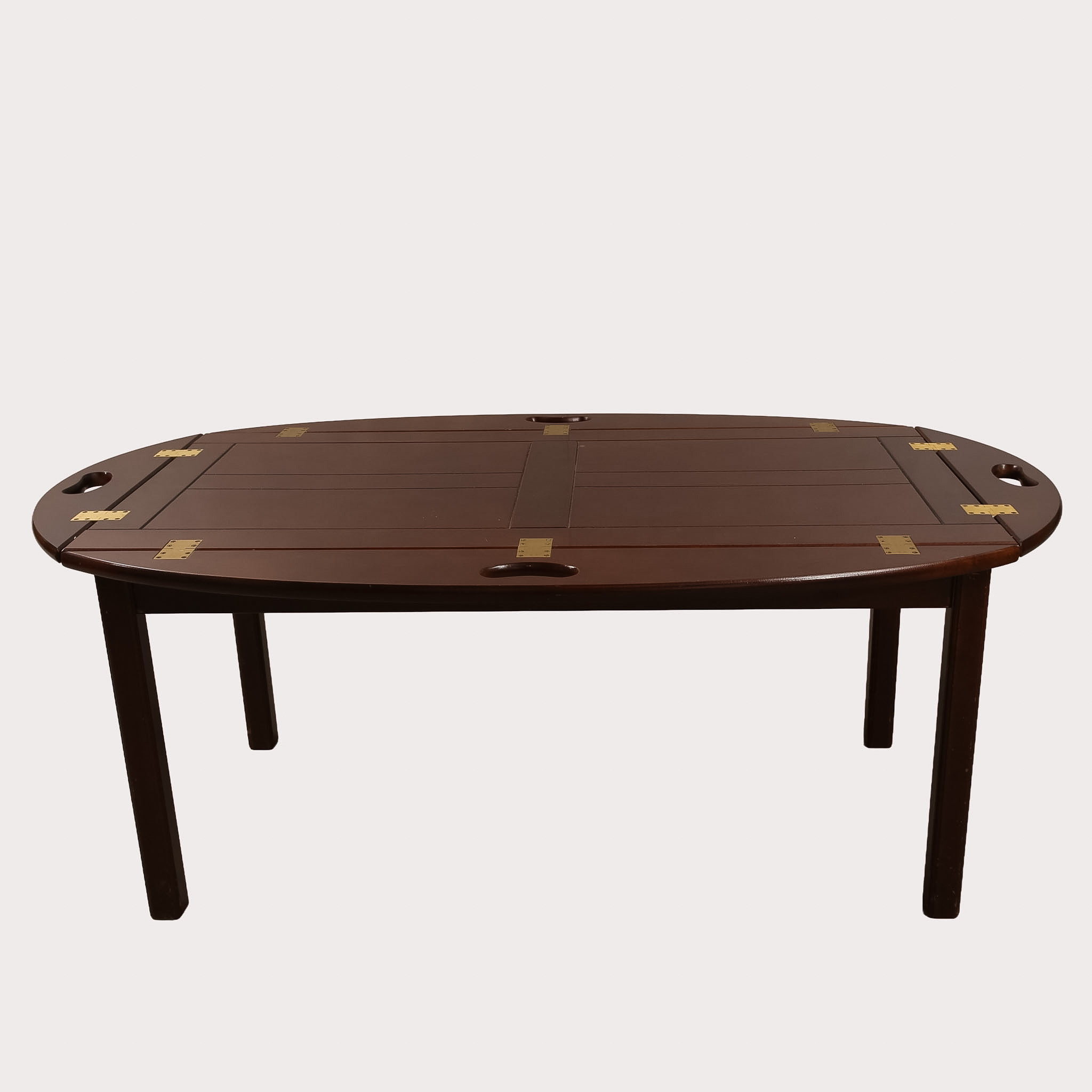 BRICKBORD/"BUTLERS TRAY," gabon, betsad. Mässingsbeslag.