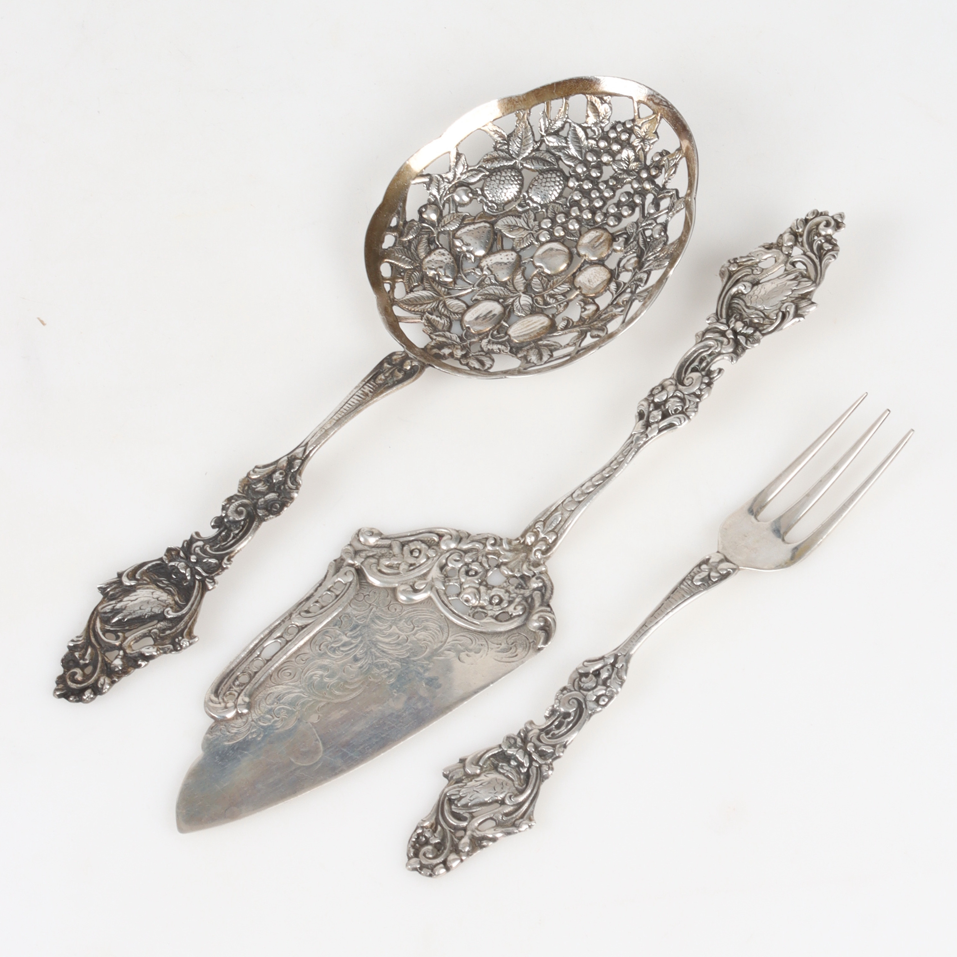 SERVERINGSBESTICK, 3 st, silver, Stiltenn Sven Carlsson, 1950/60-tal.