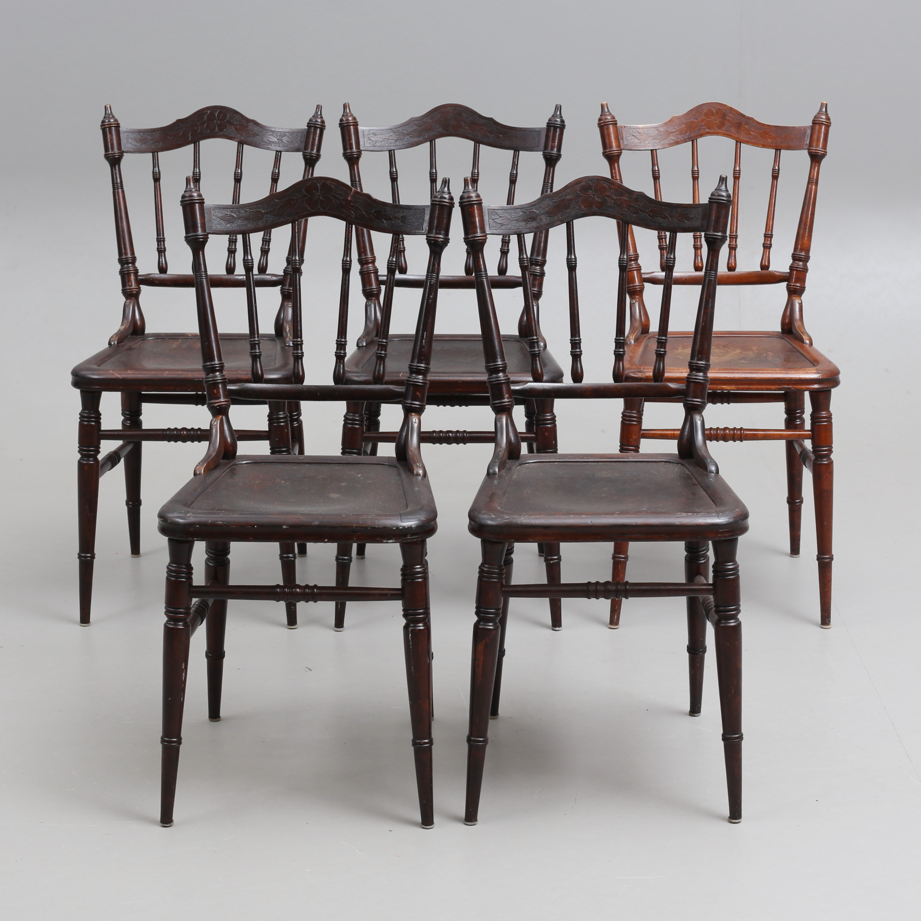 PINNSTOLAR, 5 st, 1800/1900-tal.