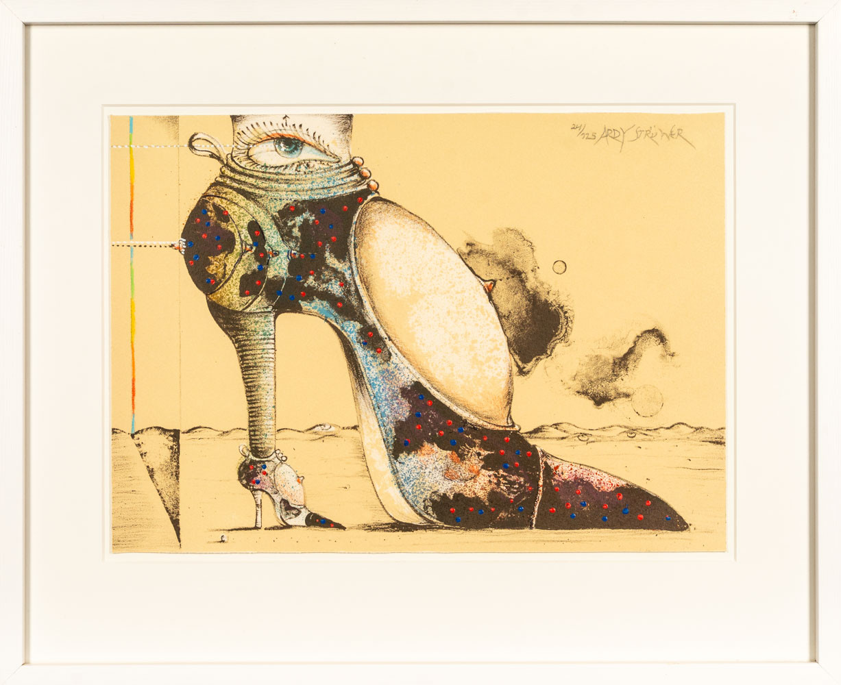 ARDY STRÜWER. Färglitografi. "Promenad till Margritte".