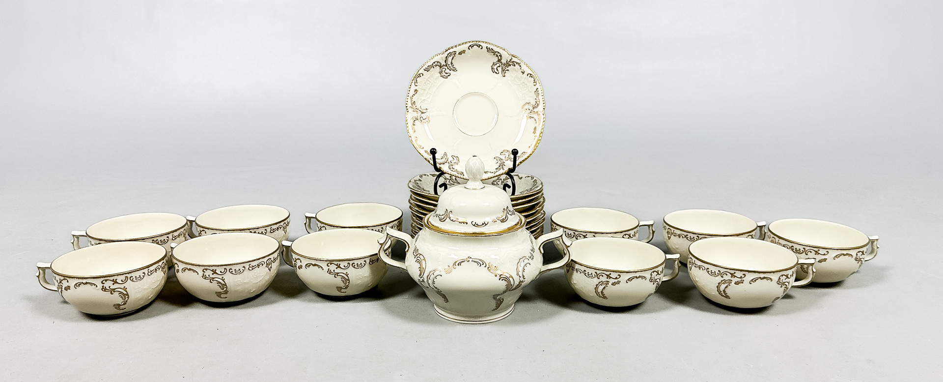 SERVISDELAR, 24 delar, porslin, "Sanssouci", Rosenthal.