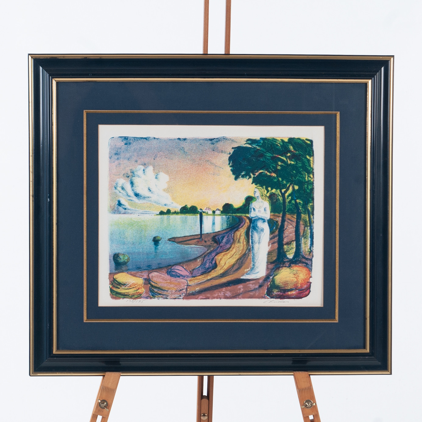 ELLING REITAN. Litografi "Hyllning till edvard munch I".