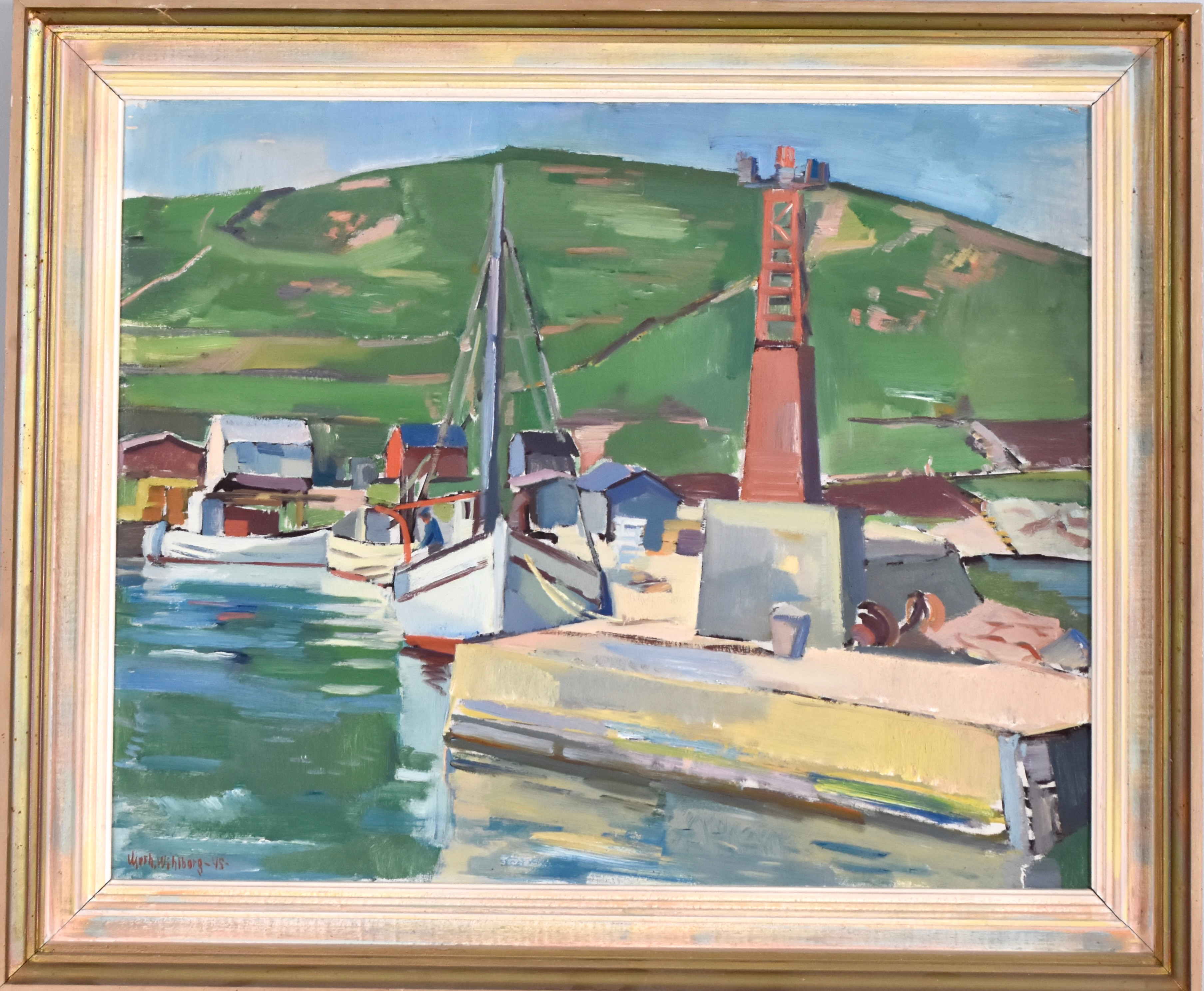 GERHARD WIHLBORG, 1897-1982. Olja på pannå.