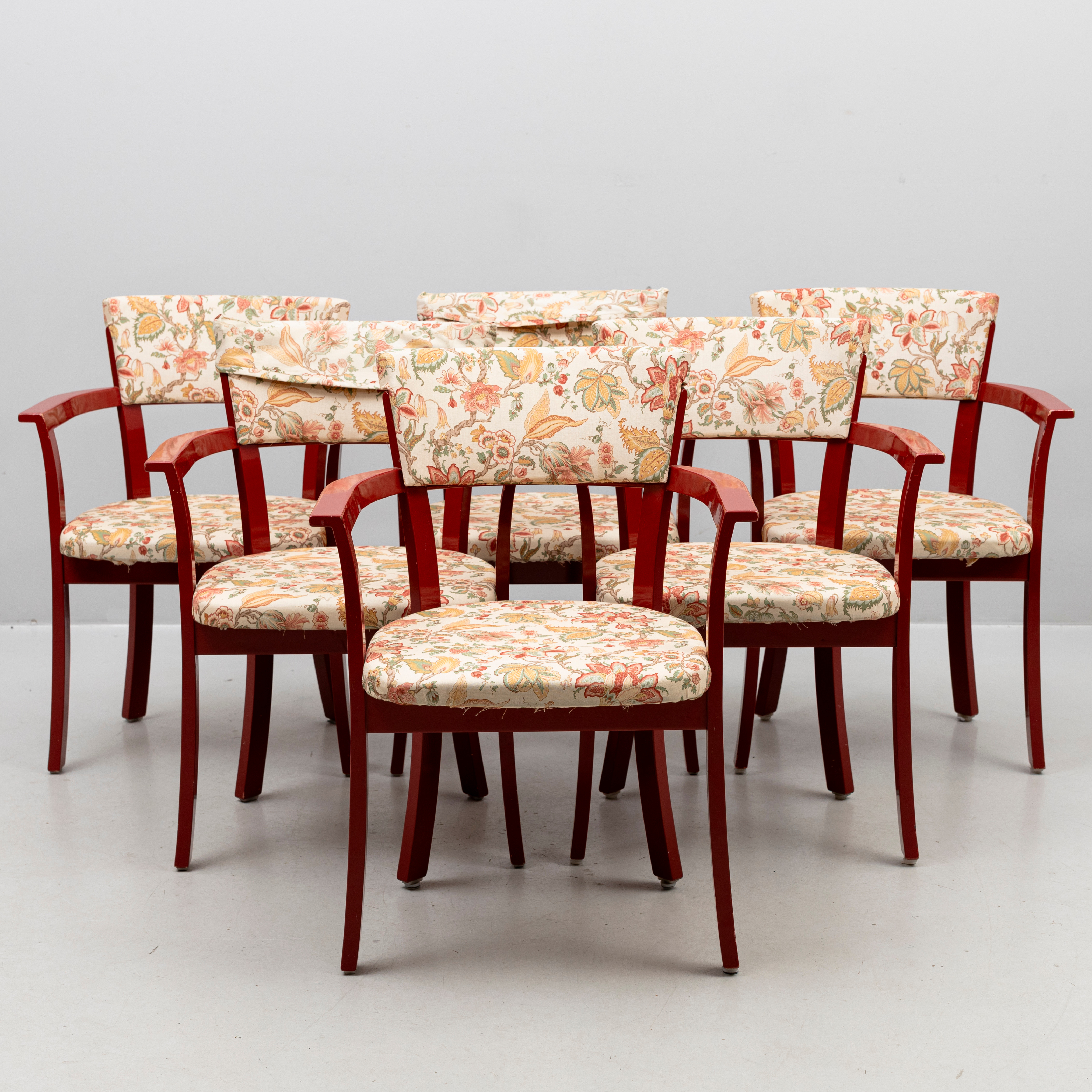 ÅKE AXELSSON. 6 st, Karmstolar, "S-234" Gräsnäs.