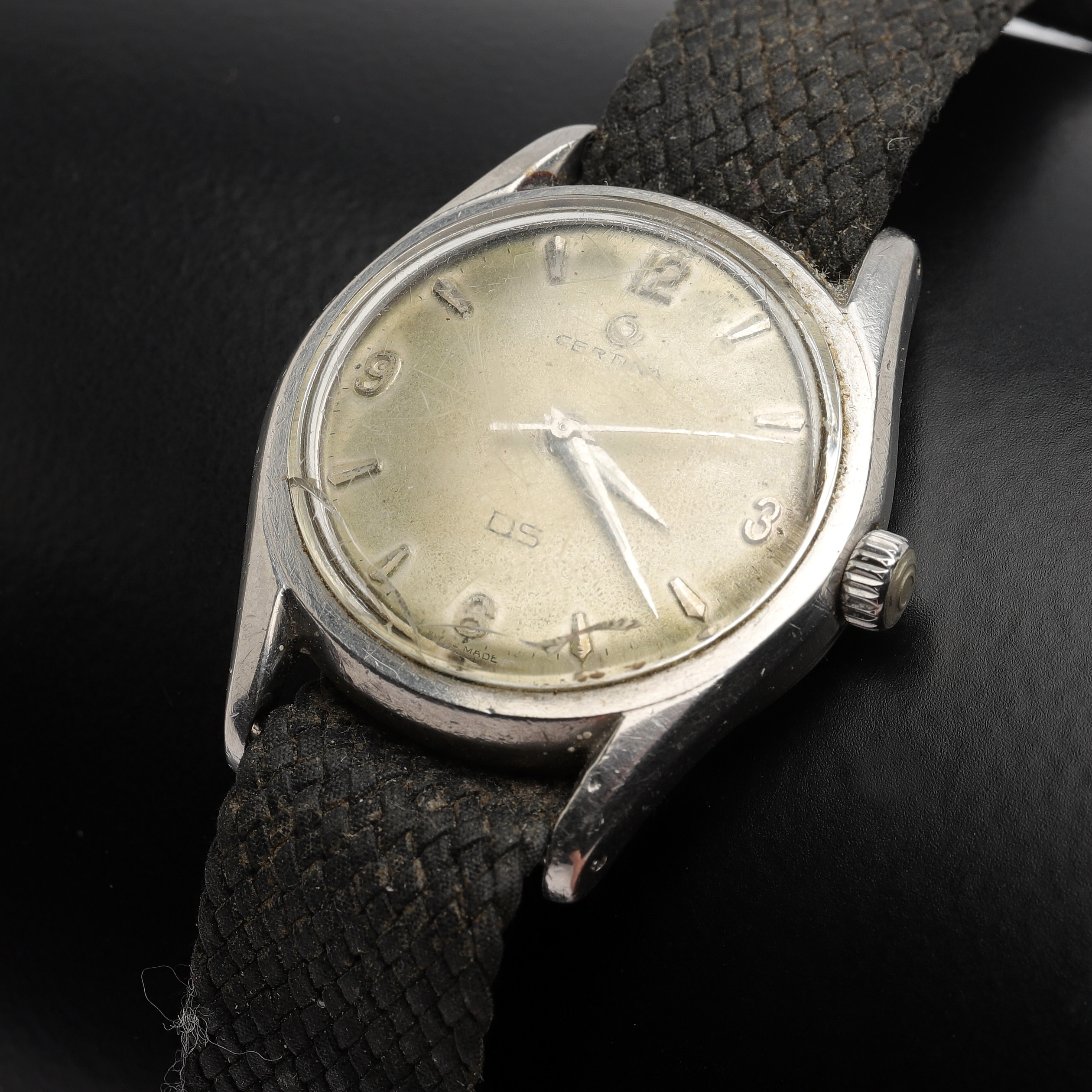 HERRARMBANDSUR, CERTINA "DS", manuell, stålboett, plexiglas, 1960-tal.