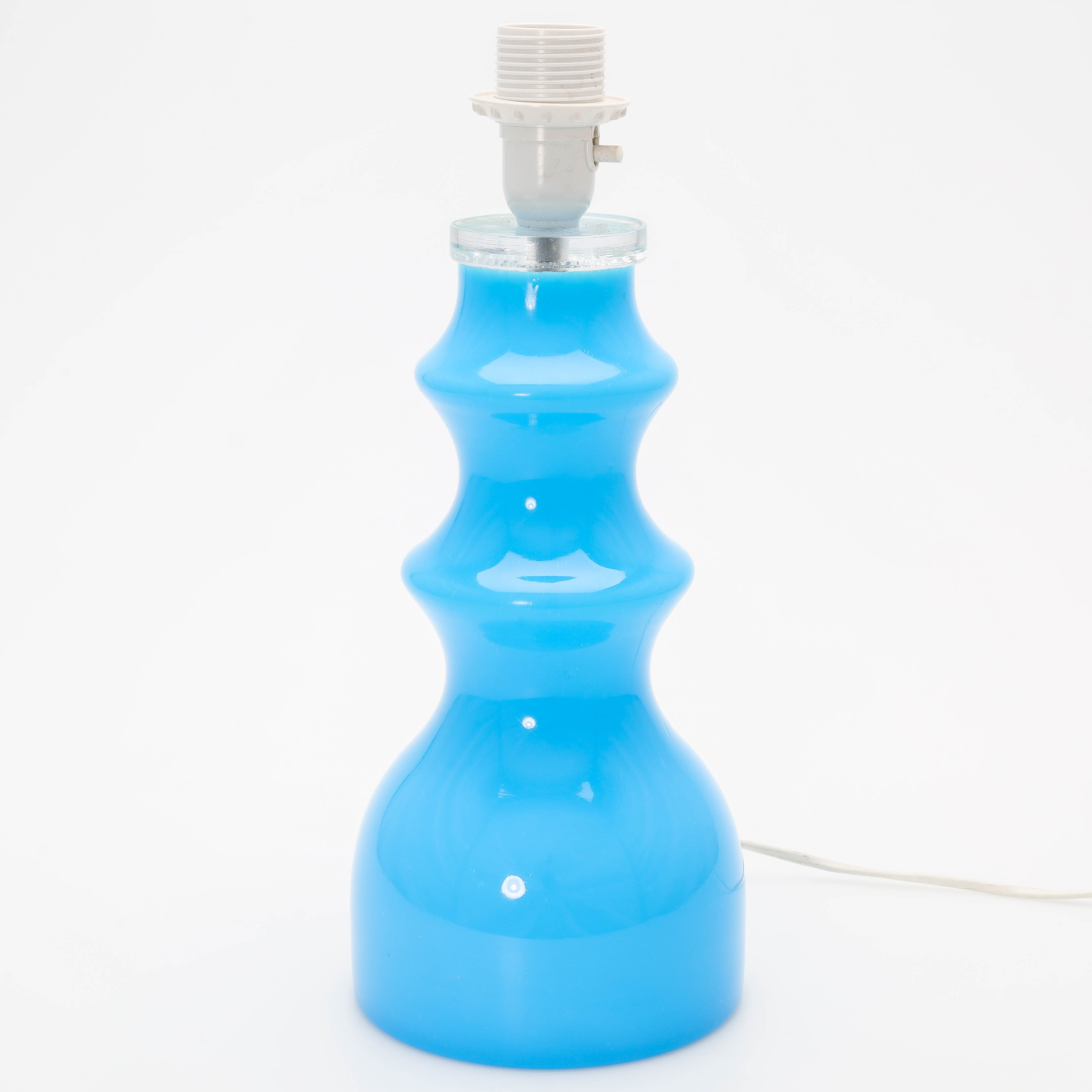 BORDSLAMPA, färgat glas, 1960/70-tal.