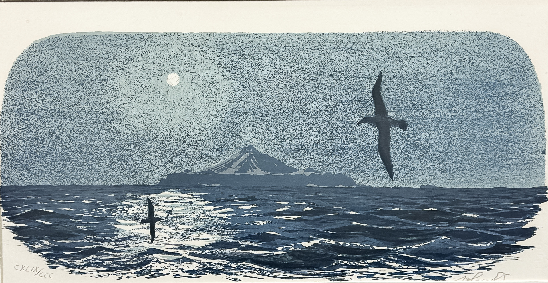 ROLAND SVENSSON. FÄRGLITOGRAFI, Havsmotiv, Signerad och numrerad CXLIX / CCC (149/300).