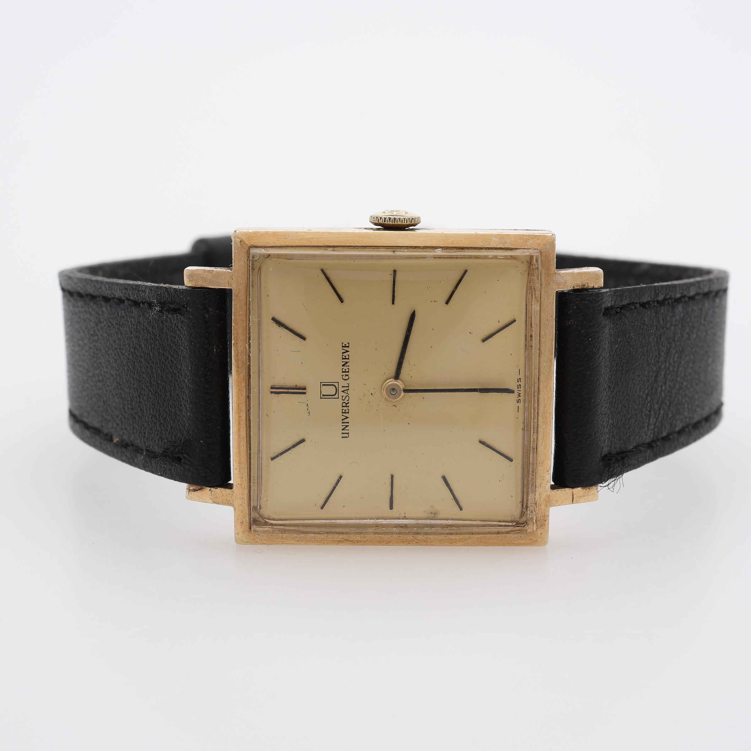 ARMBANDSUR, 9K GULD, UNIVERSAL GENÈVE, MANUELLT UPPDRAG, 1960-TAL.