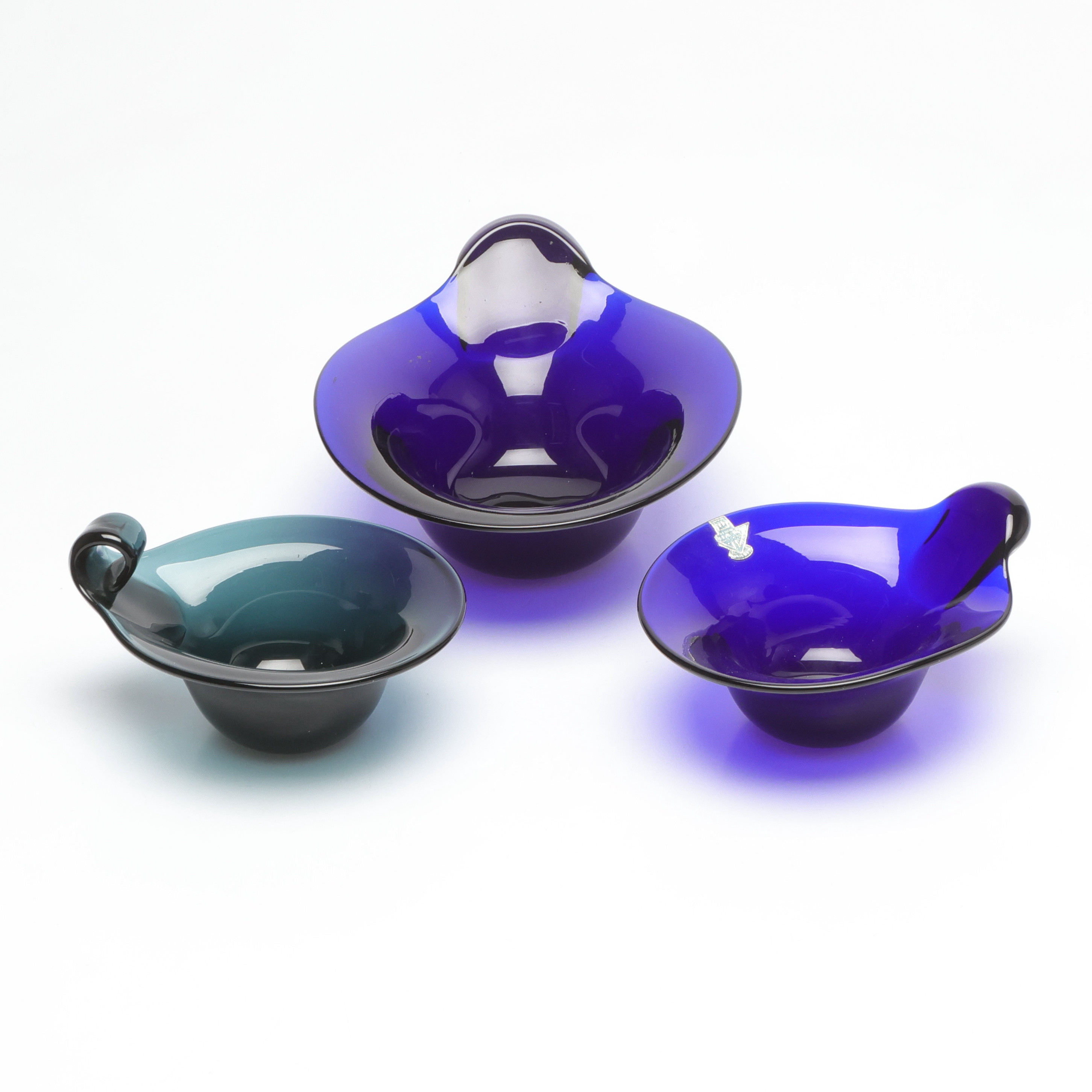 HUGO GEHLIN. skålar, 3 st, Gullaskrufs glasbruk.