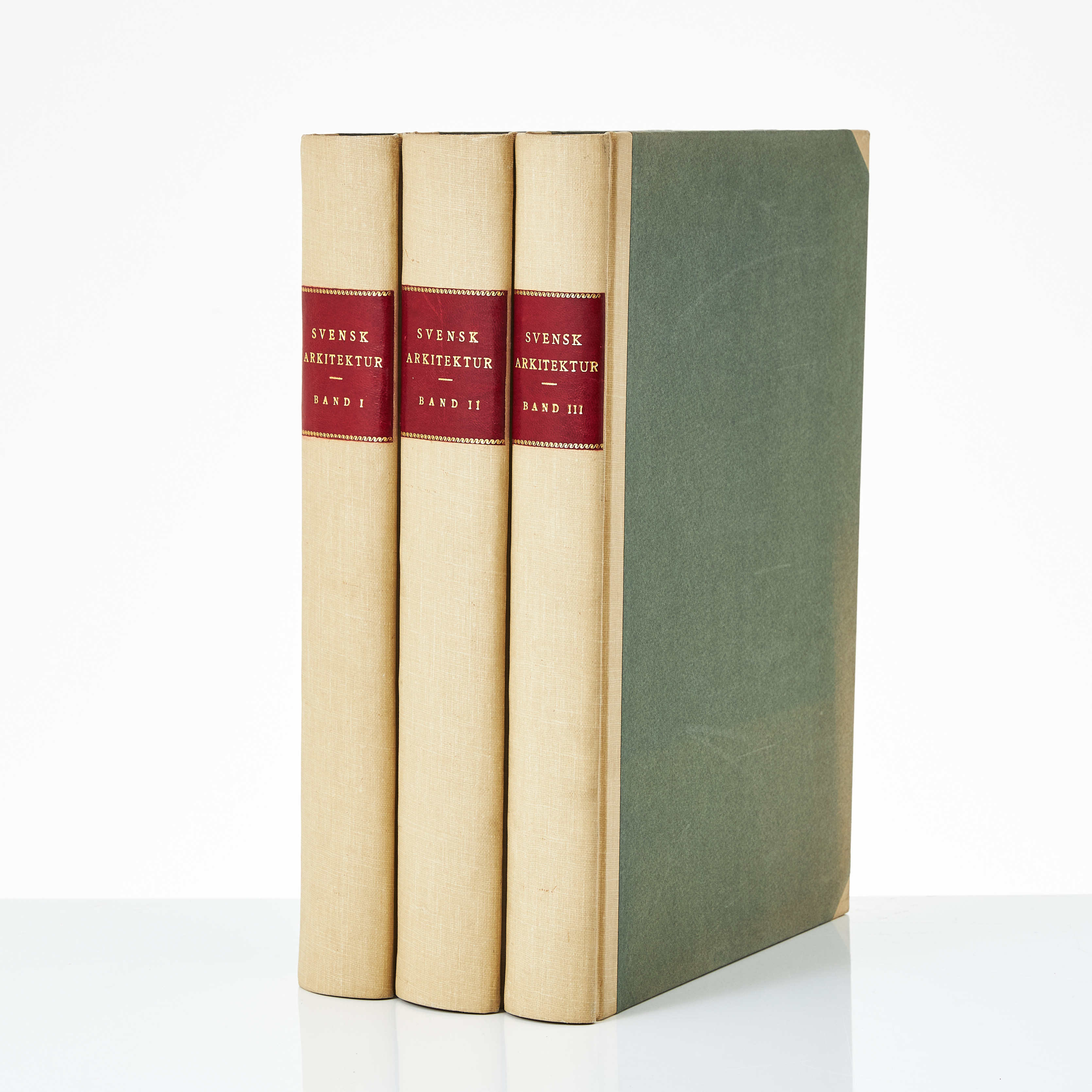 SVENSK ARKITEKTUR, 1908-1928, PROVENIENS CRONSTEDT, 3 VOLYMER.
