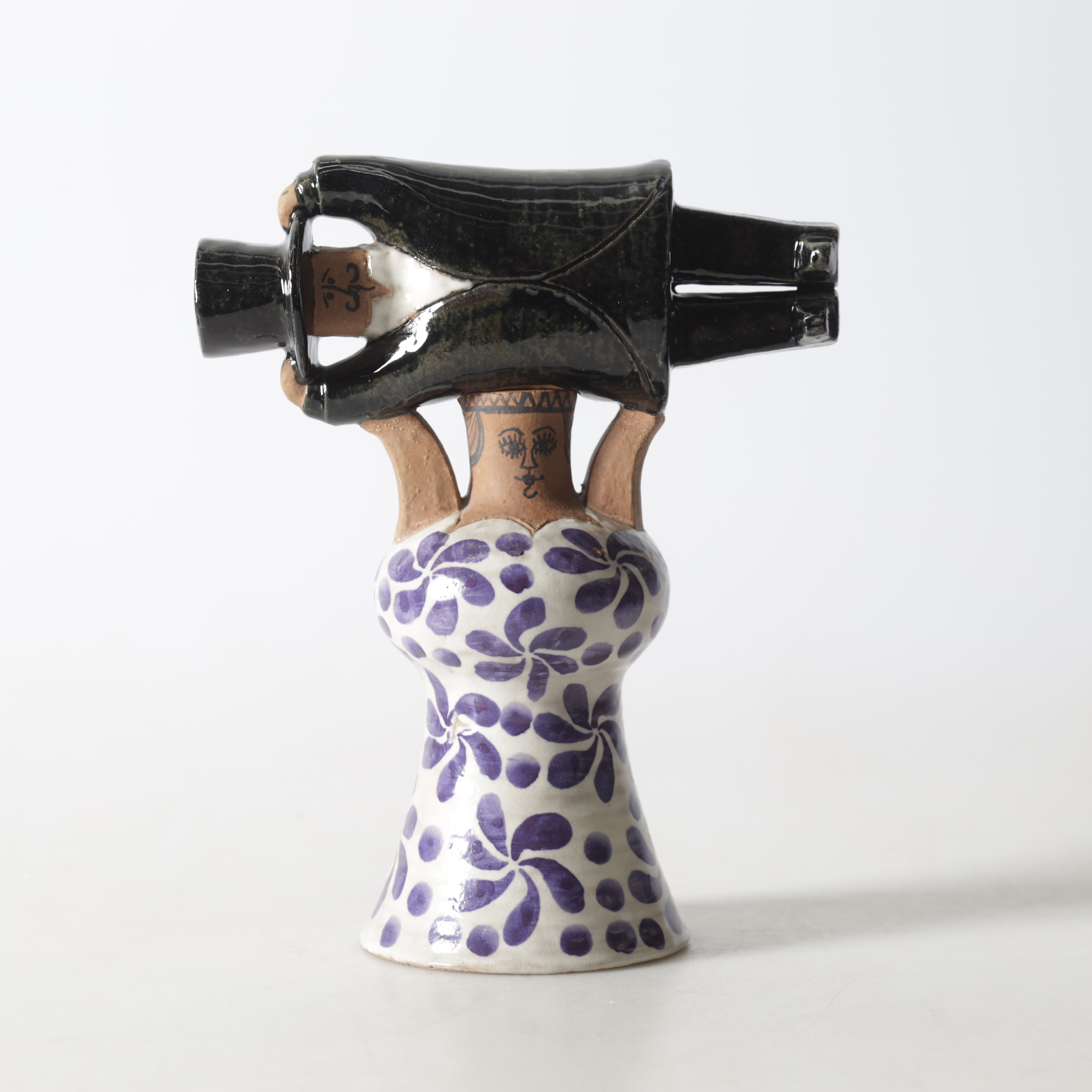 LISA LARSON. Figurin, stengods, "Samhällsdebatten, Gustavsberg, signerad.