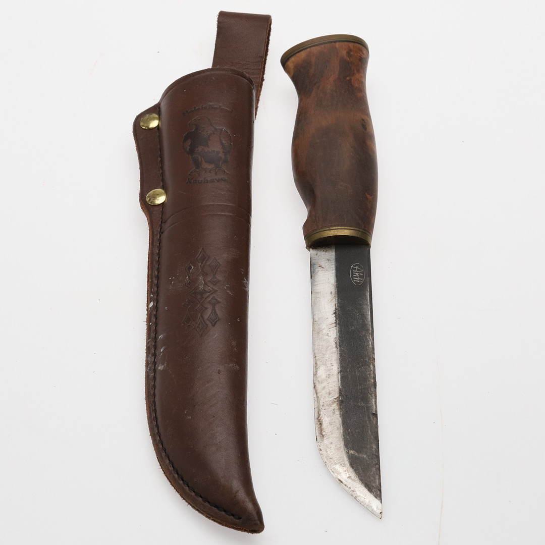 Kniv, Kuahava Finland, Athi, mässing, trä & stål.