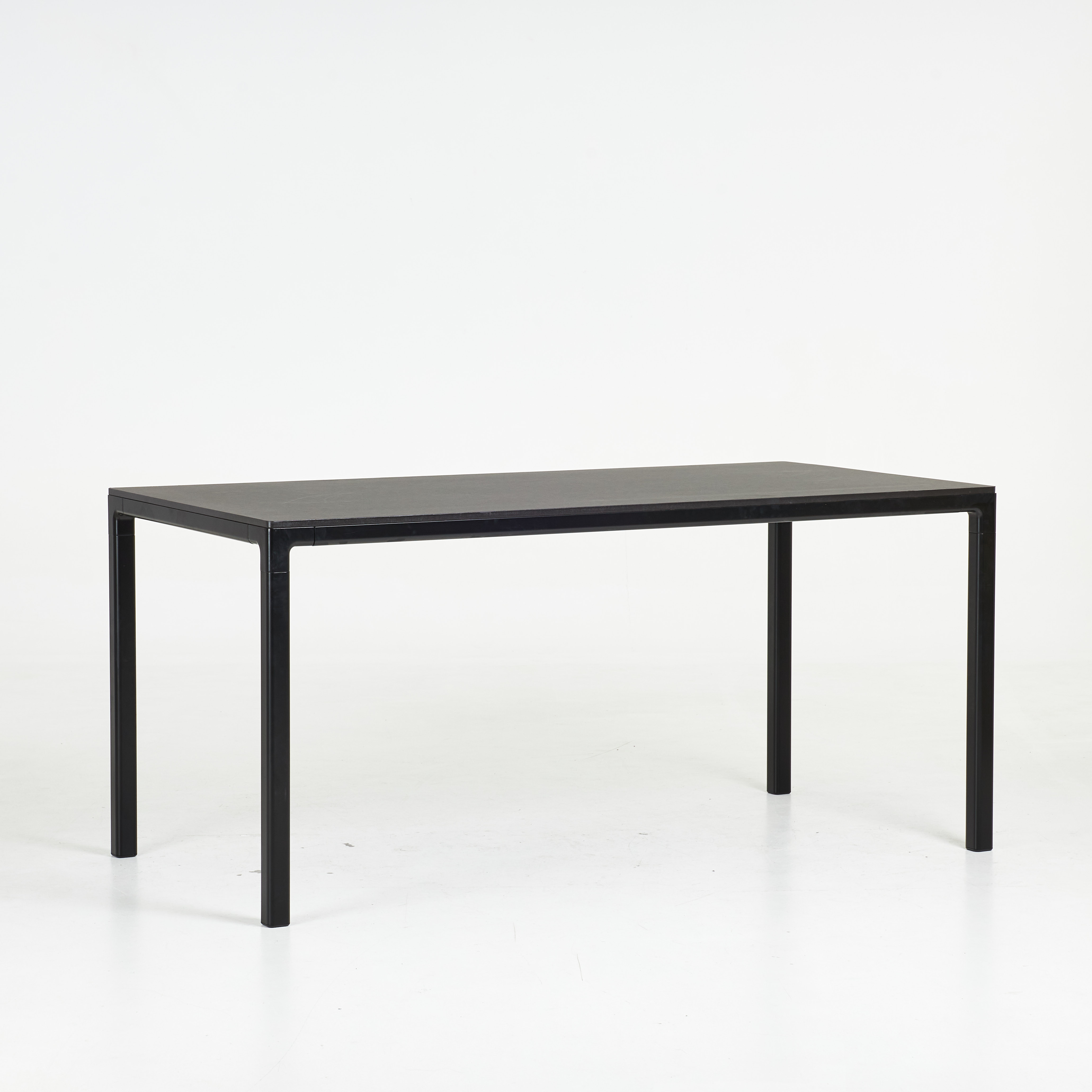 MATBORD, "T14", svartlackerad, bordsskiva i svart laminat, Hay, etikettmärkt undertill.