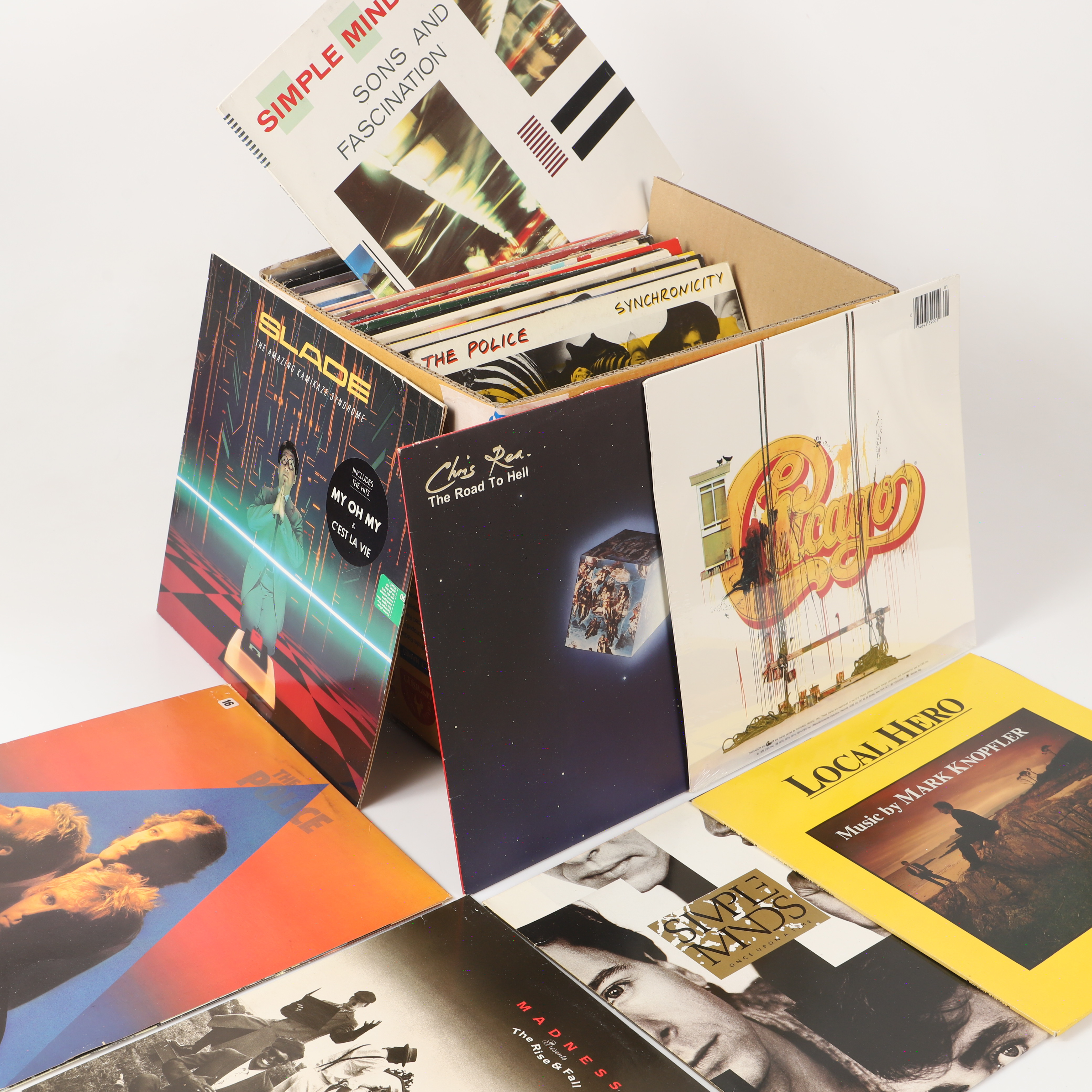 LP-SKIVOR, ca 50 stycken, blandade artister och genrer.