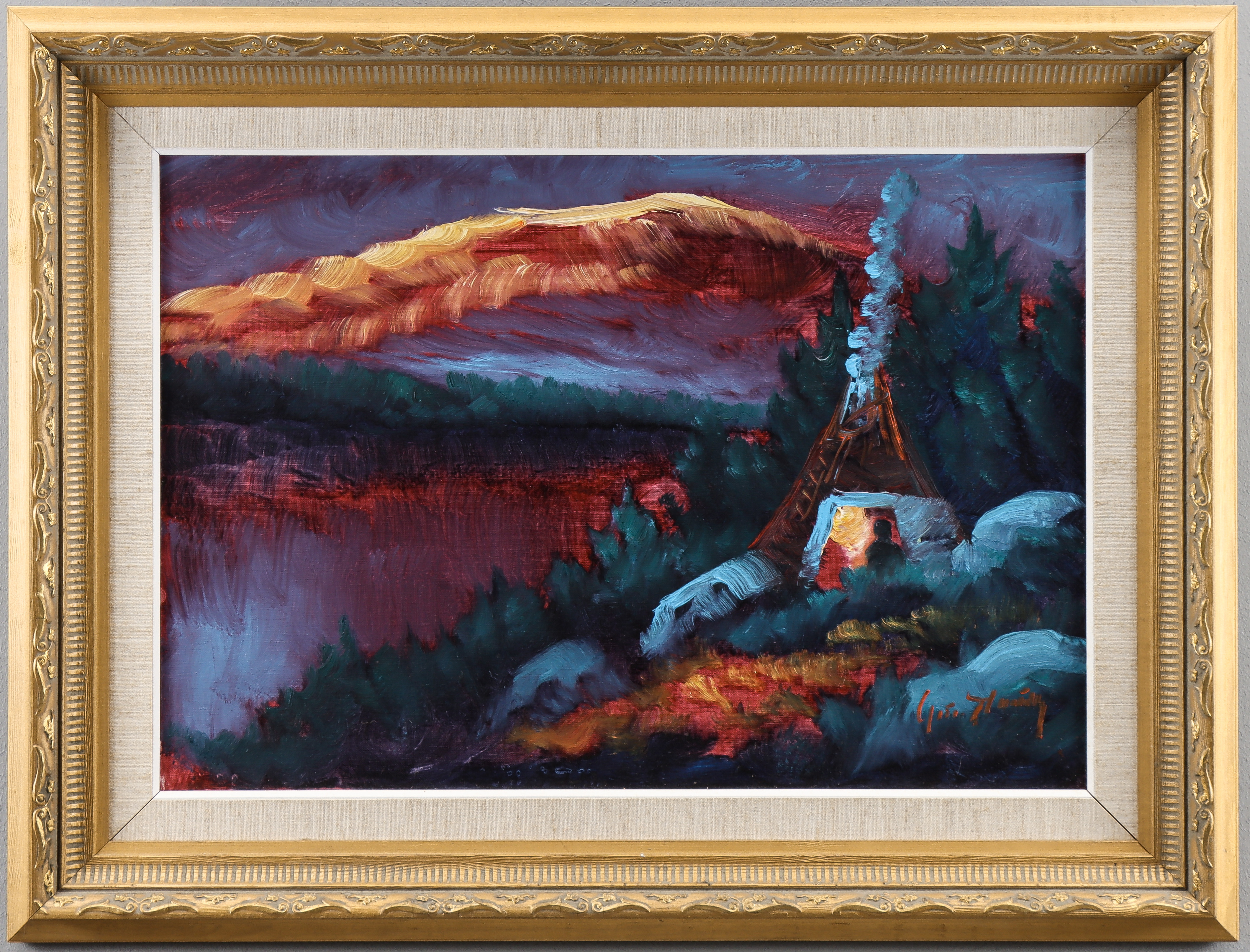 GÖSTA HENNING. Olja på duk, signerad.