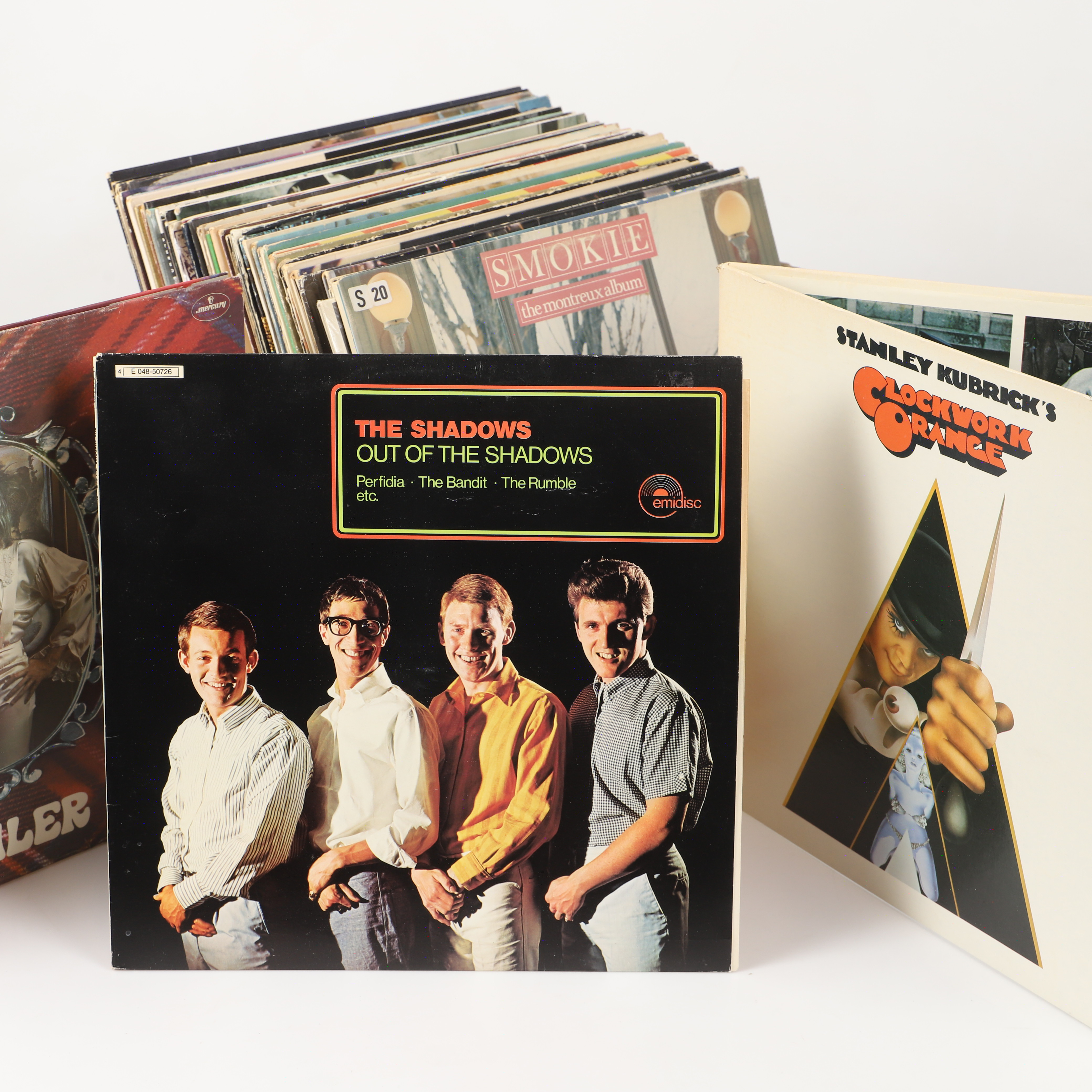 LP-SKIVOR, ca 55 stycken, blandade artister och genrer.