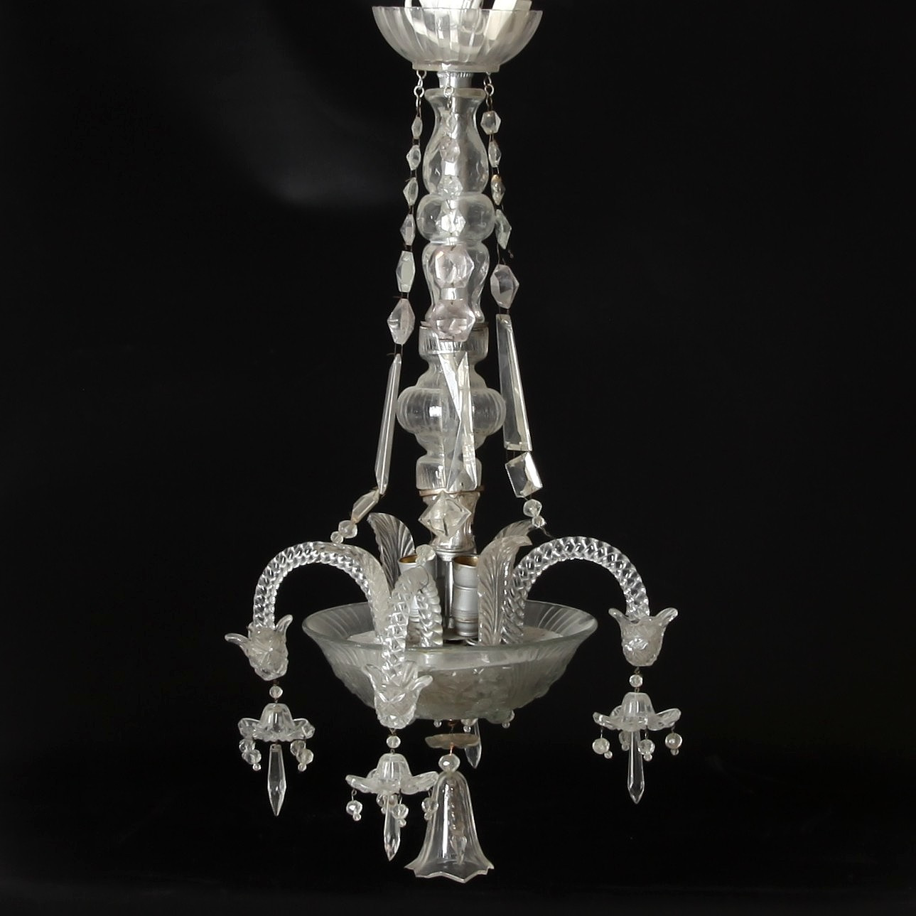 TAKKRONA, kristall, höjd 65 cm, Sverige 1900-tales första del.