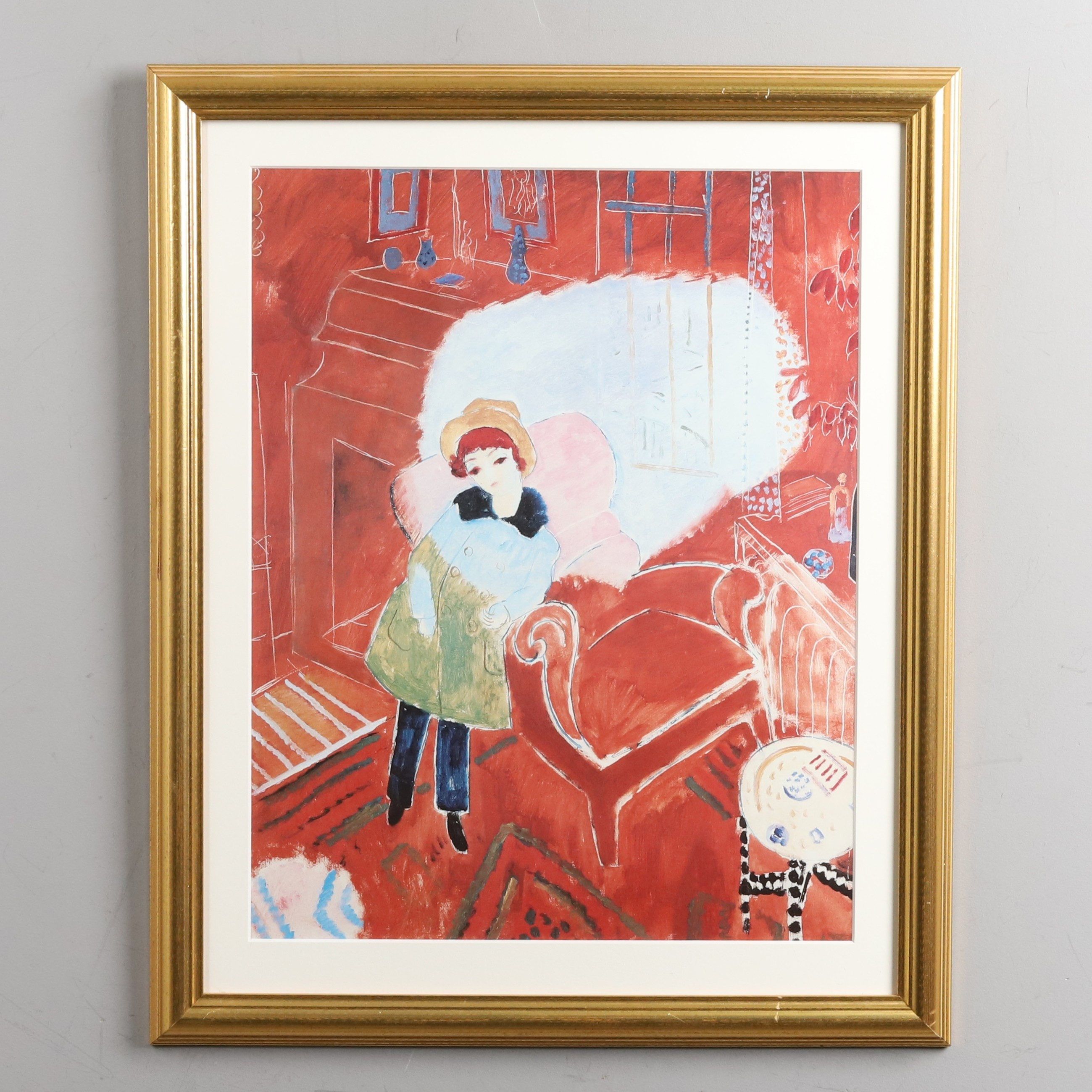 ISAAC GRÜNEWALD. TRYCK reproduktion "Ivan vid fåtölj".