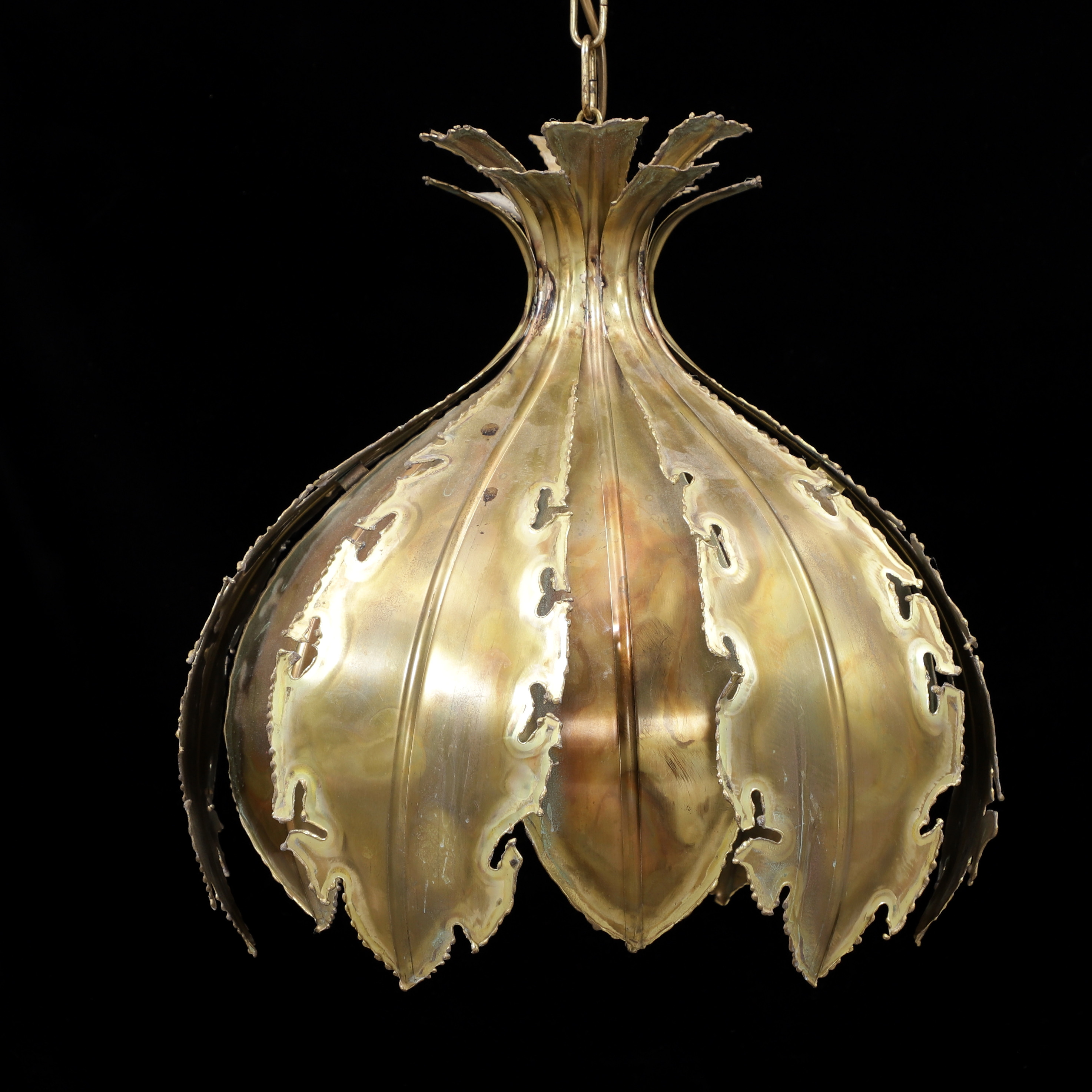 SVEND AAGE HOLM SØRENSEN. Taklampa, mässing, holm sørensen, Danmark, 1900-talets andra hälft.