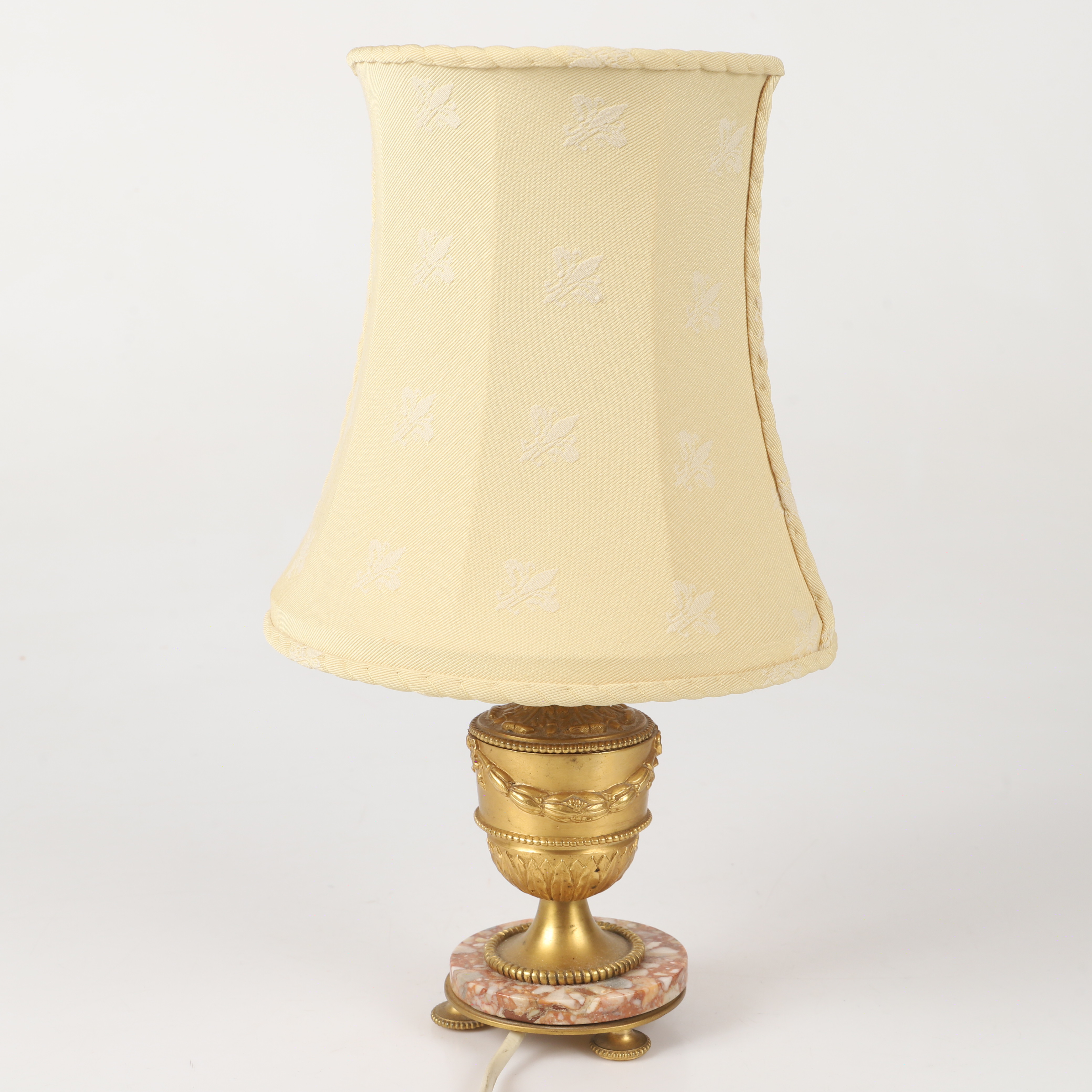 BORDSLAMPA, förgylld metall/marmor, 1900-tal.